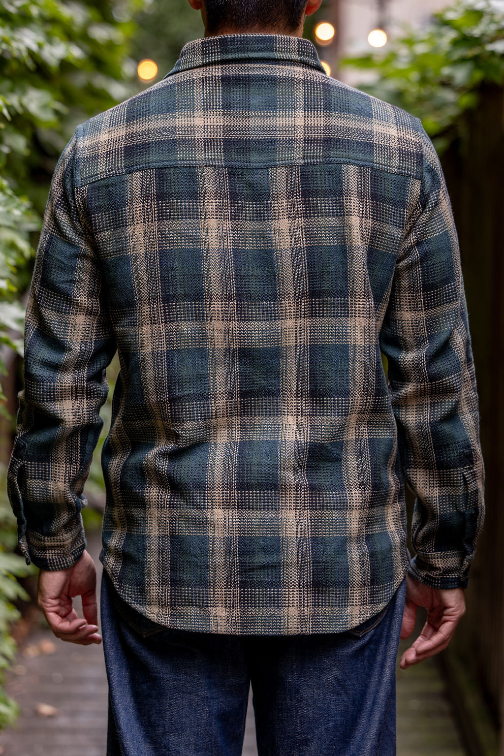 Indi + Ash Ames Workshirt - Iron/Teal Albers Handwoven Plaid