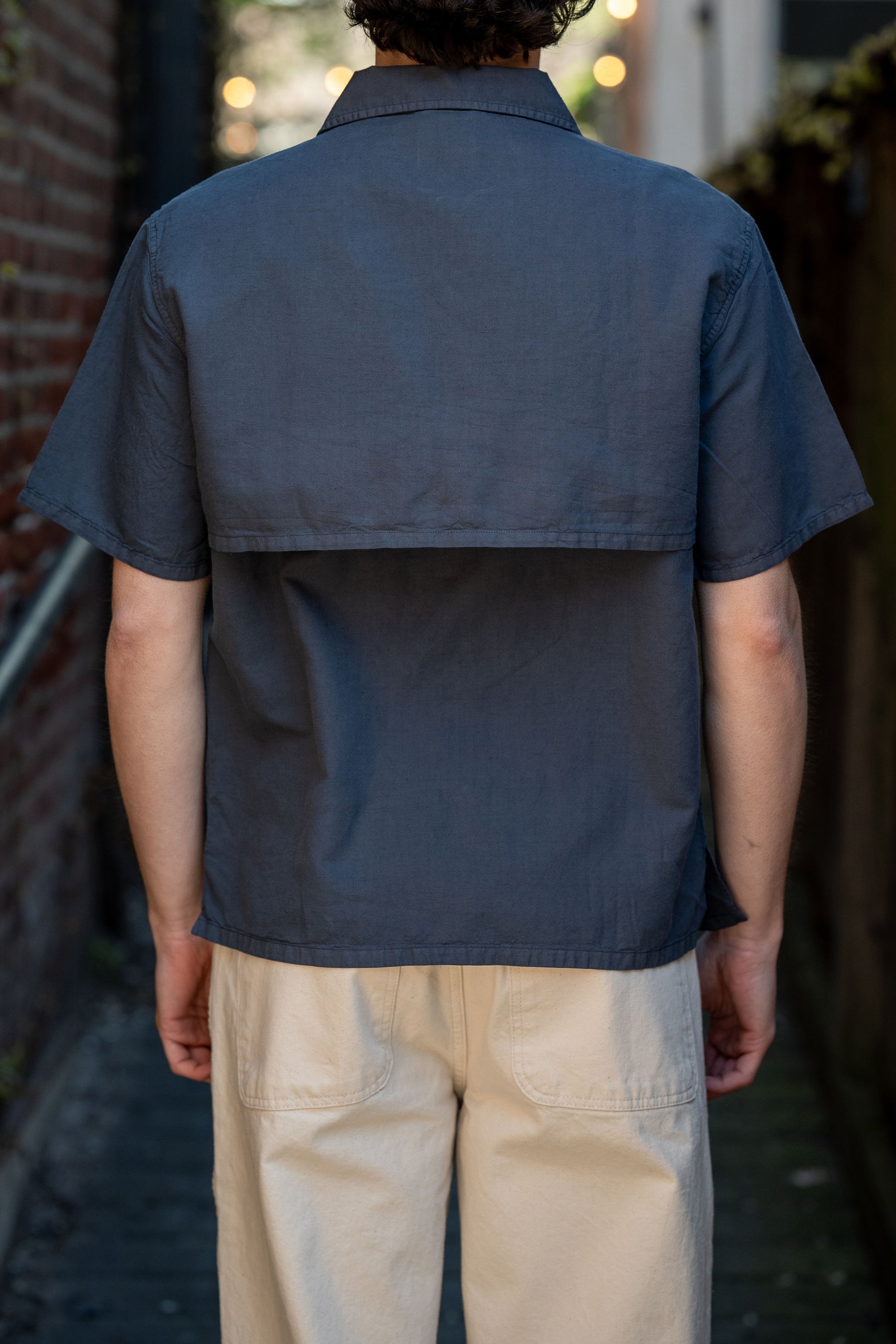 Knickerbocker Mar Cotton & Linen Shirt - Navy