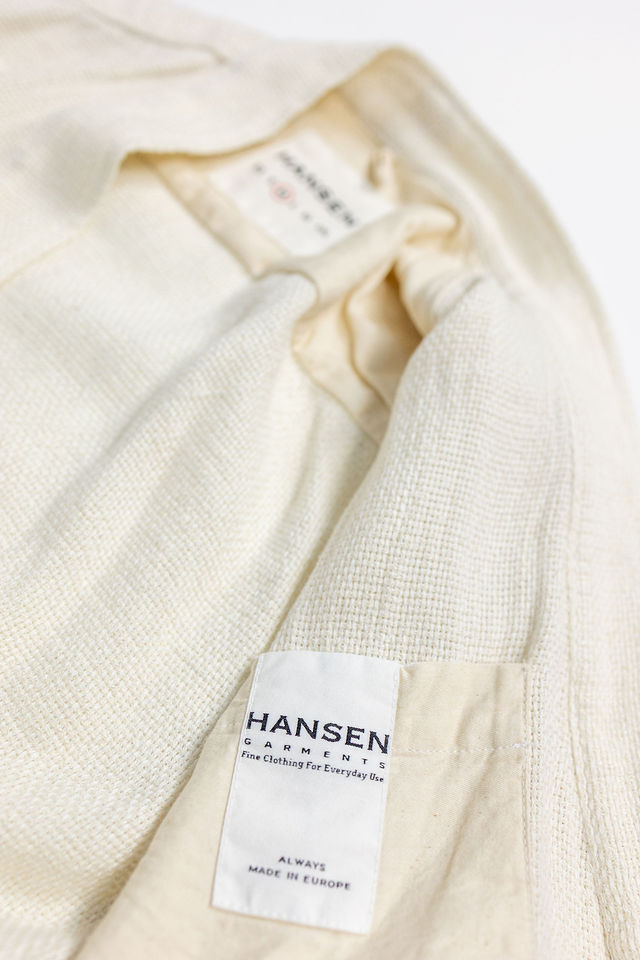 Hansen Garments Roman Loose Cut Eastern Jacket - Off White Gauze