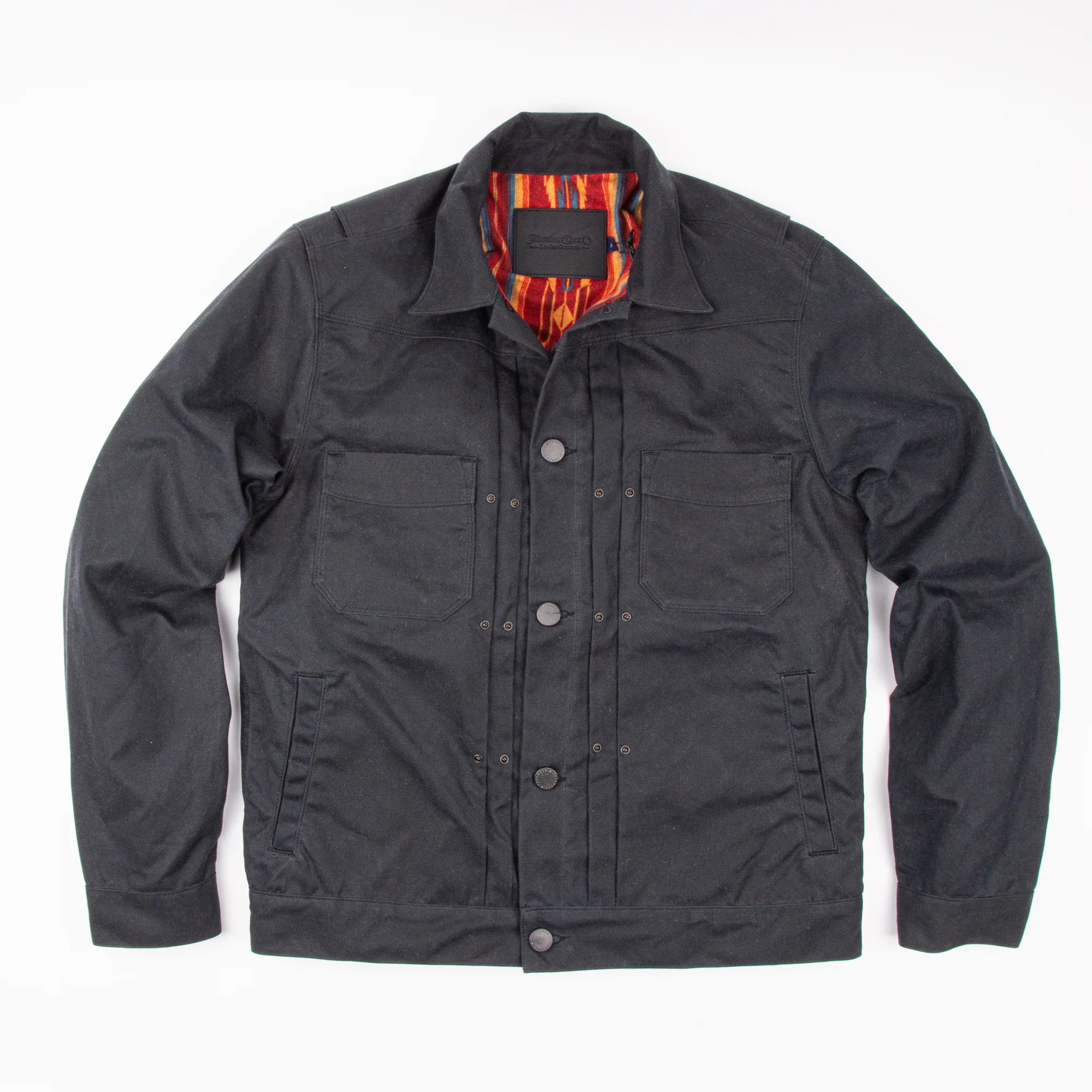 Freenote Cloth Riders Jacket Waxed Canvas - Black