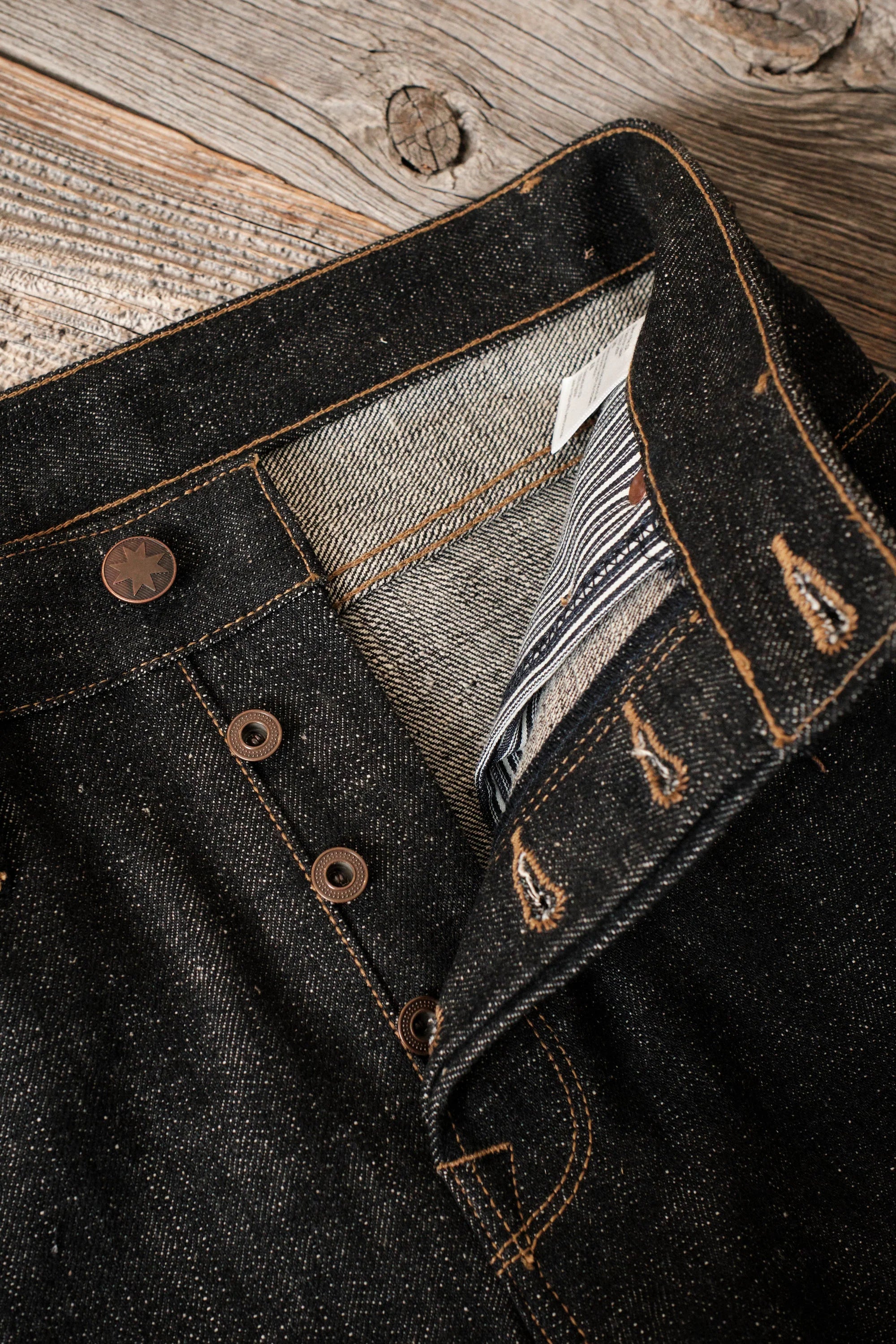Freenote Cloth Portola - 17oz Black White Slub