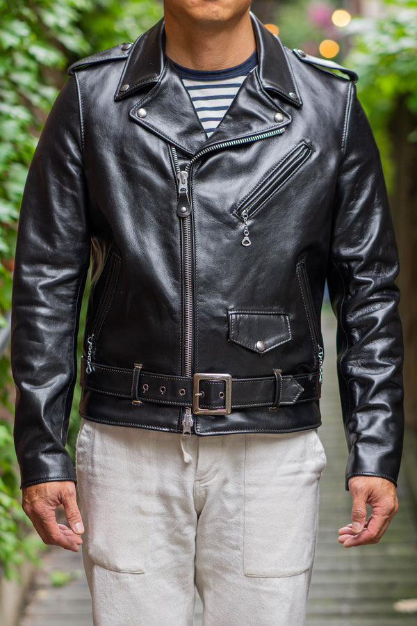 Schott NYC 618HH Horsehide Perfecto Leather Jacket - Black - Franklin & Poe