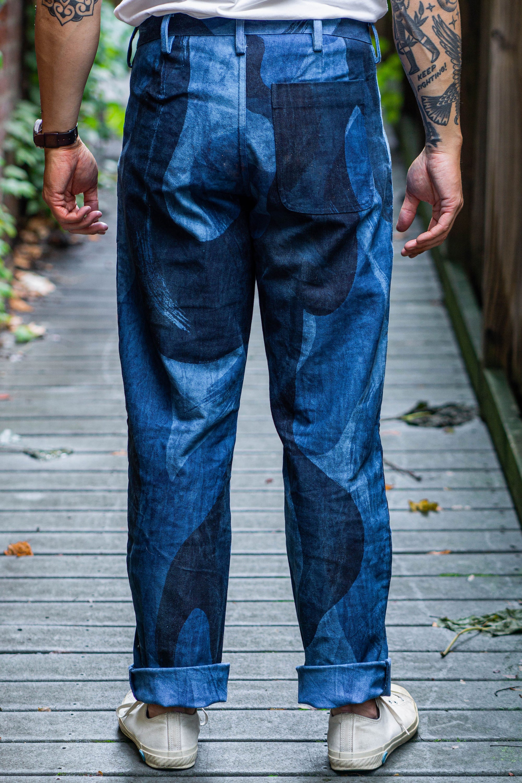 Indi + Ash Isaac Pant - Plant Indigo Paintbrush Camo