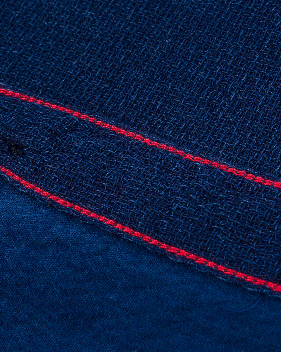 Iron Heart IHSH-417-IND 5oz Double Gauze Short Sleeved Work Shirt - Indigo