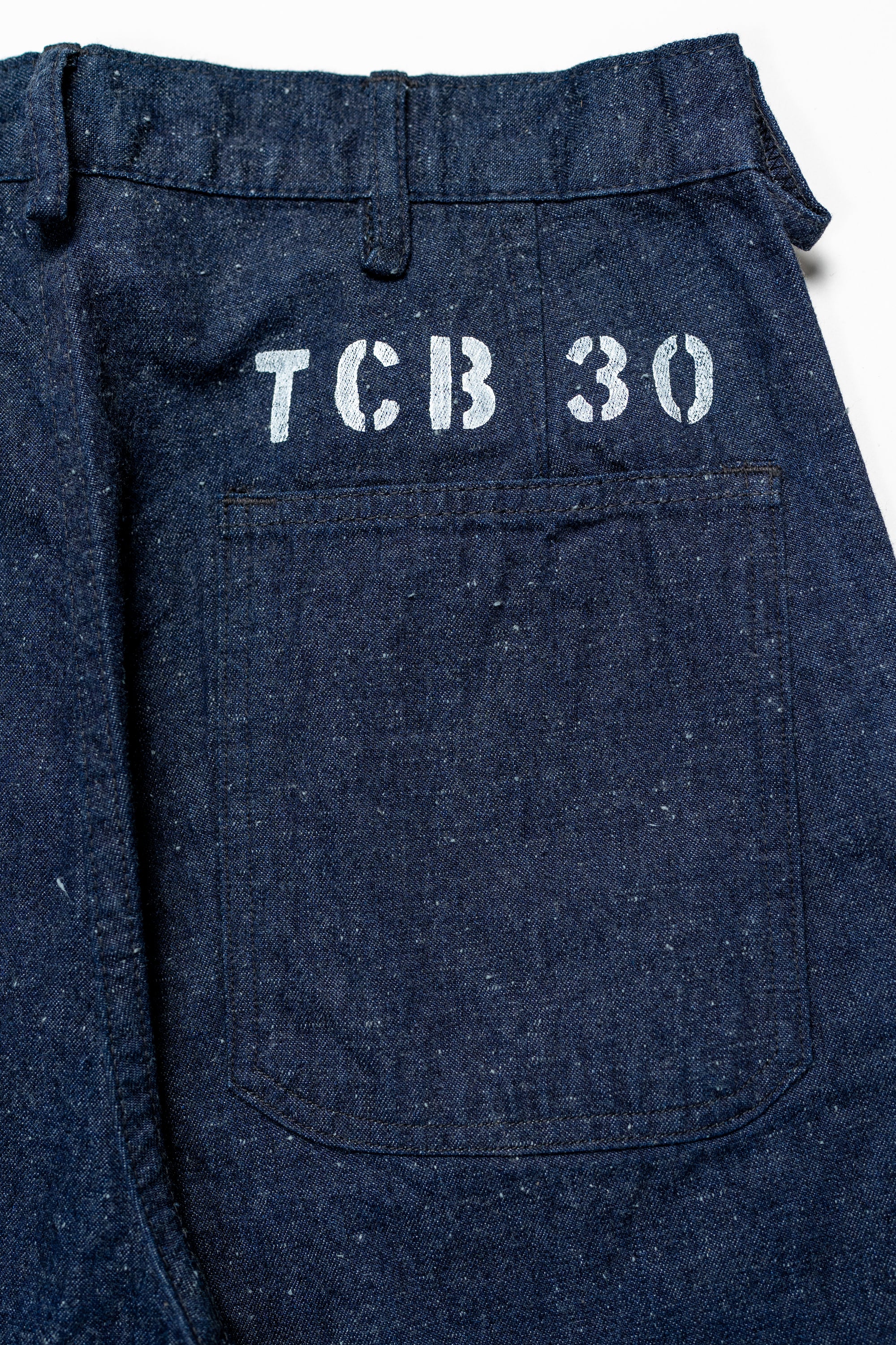 TCB Jeans Seamens Trousers - 10oz Neppy Denim Indigo One Wash