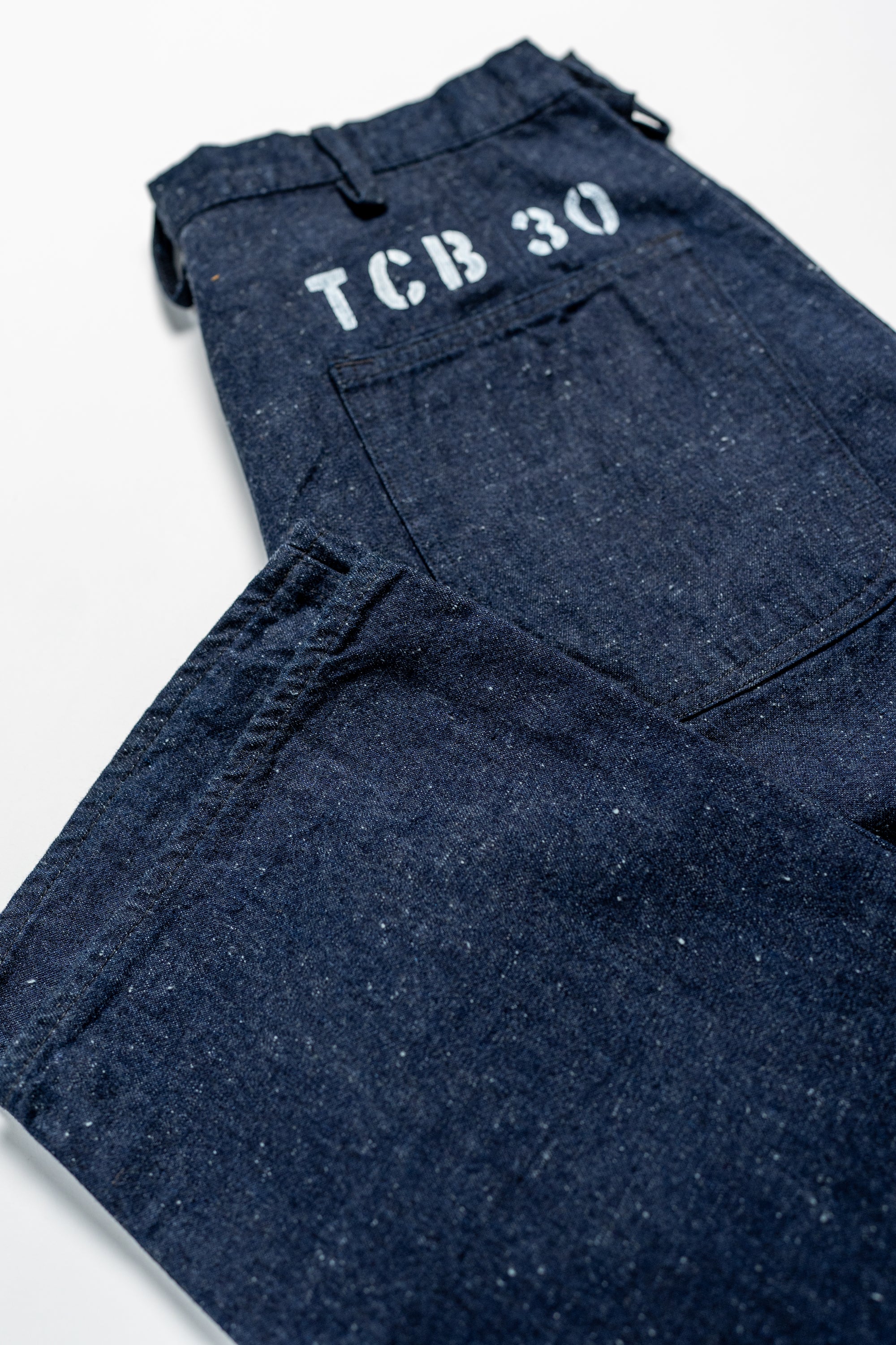 TCB Jeans Seamens Trousers - 10oz Neppy Denim Indigo One Wash
