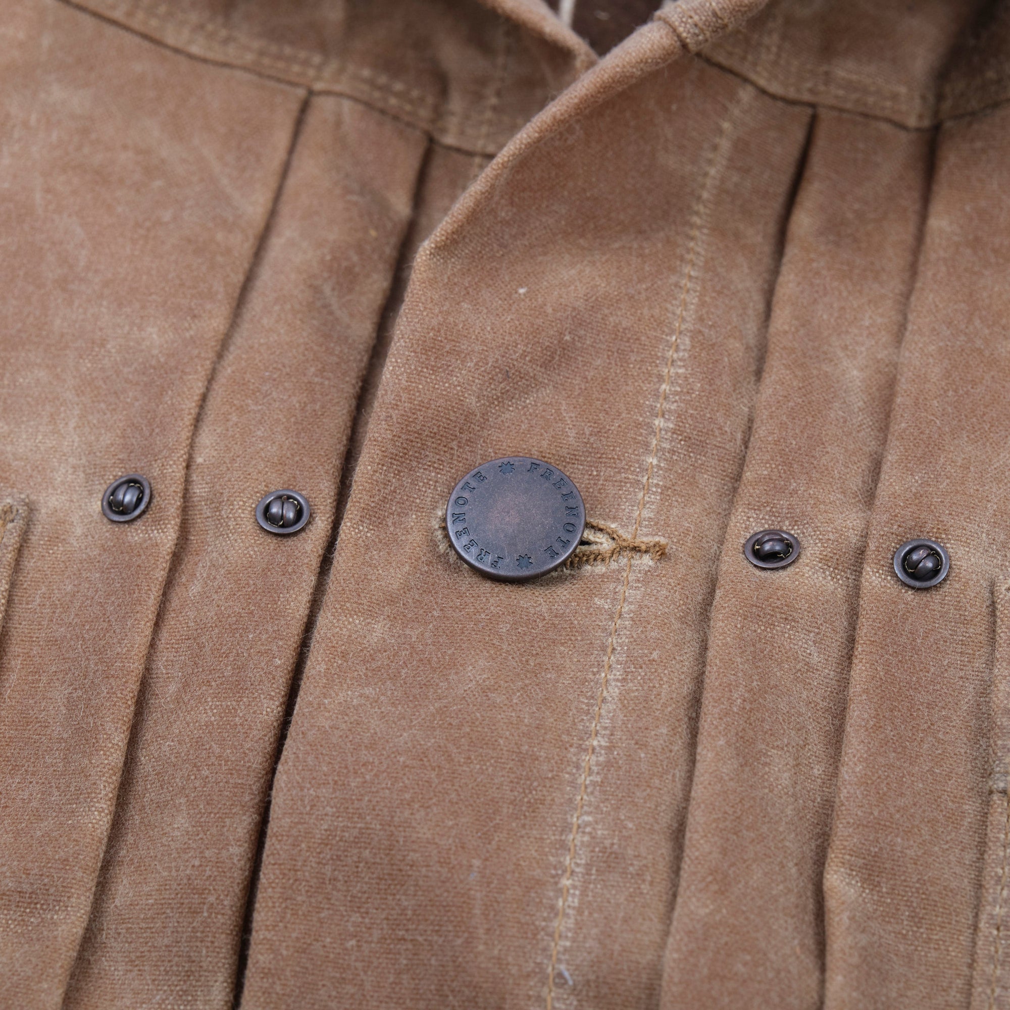 Freenote Cloth Riders Jacket Waxed Canvas- Rust