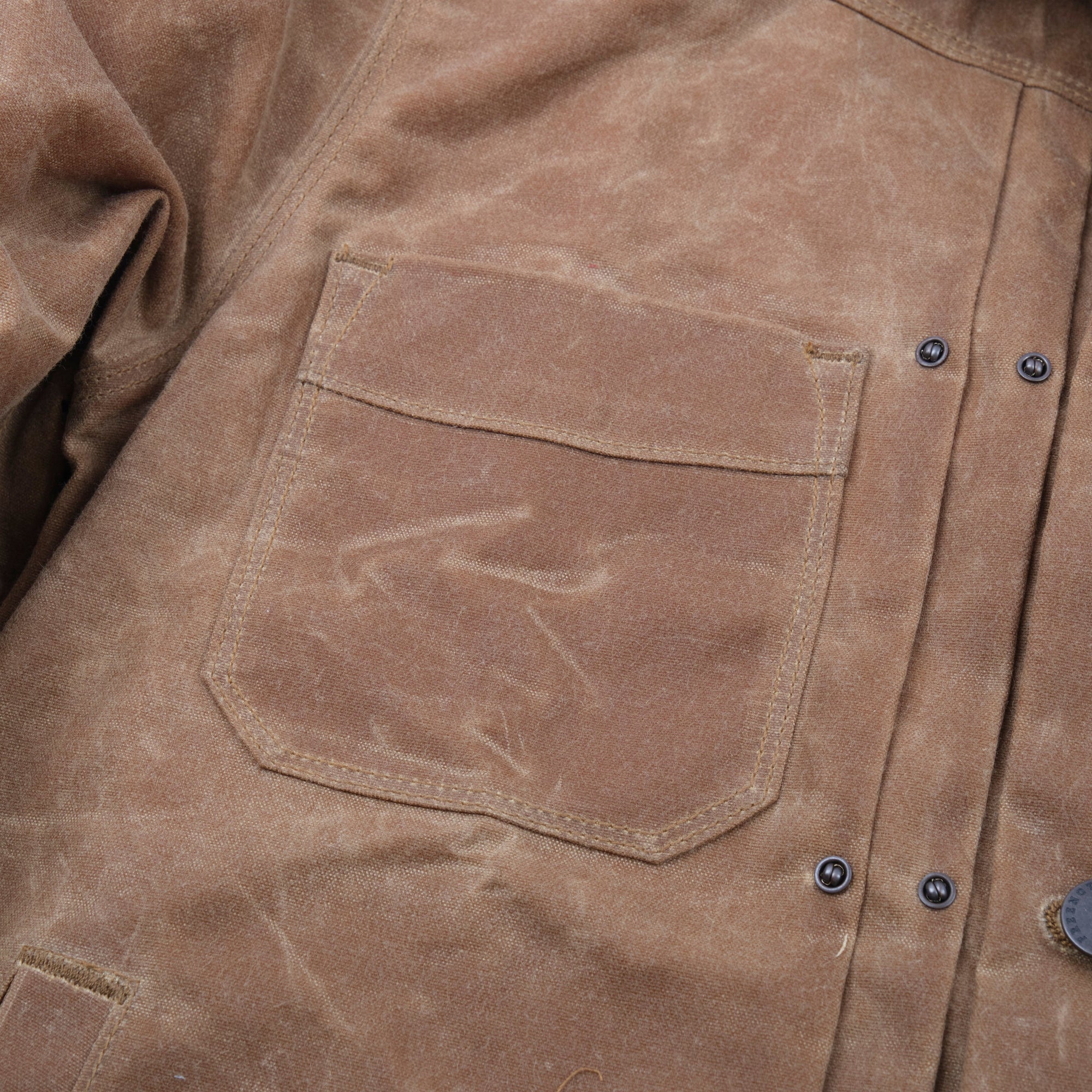 Freenote Cloth Riders Jacket Waxed Canvas- Rust