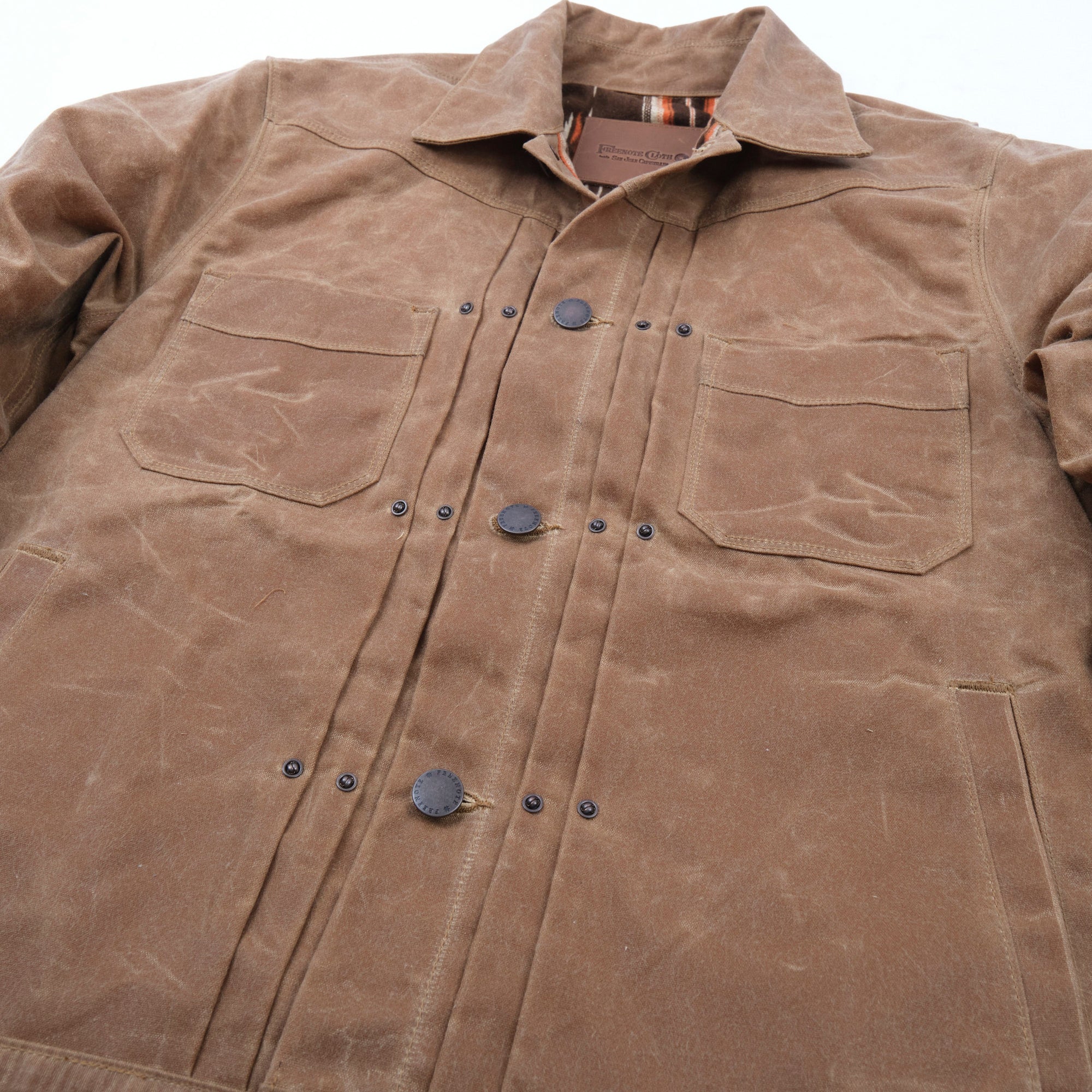 Freenote Cloth Riders Jacket Waxed Canvas- Rust
