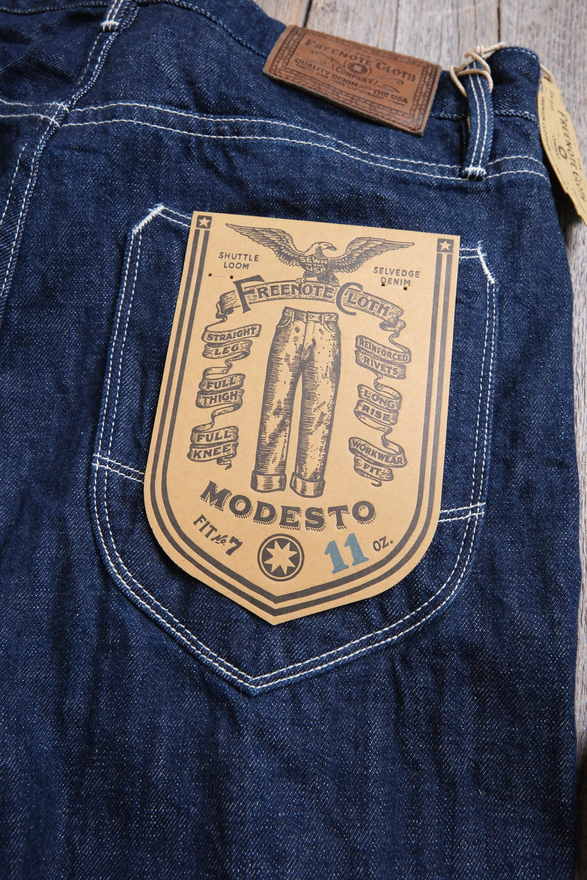 Freenote Cloth Modesto - 11oz Memphis Blue