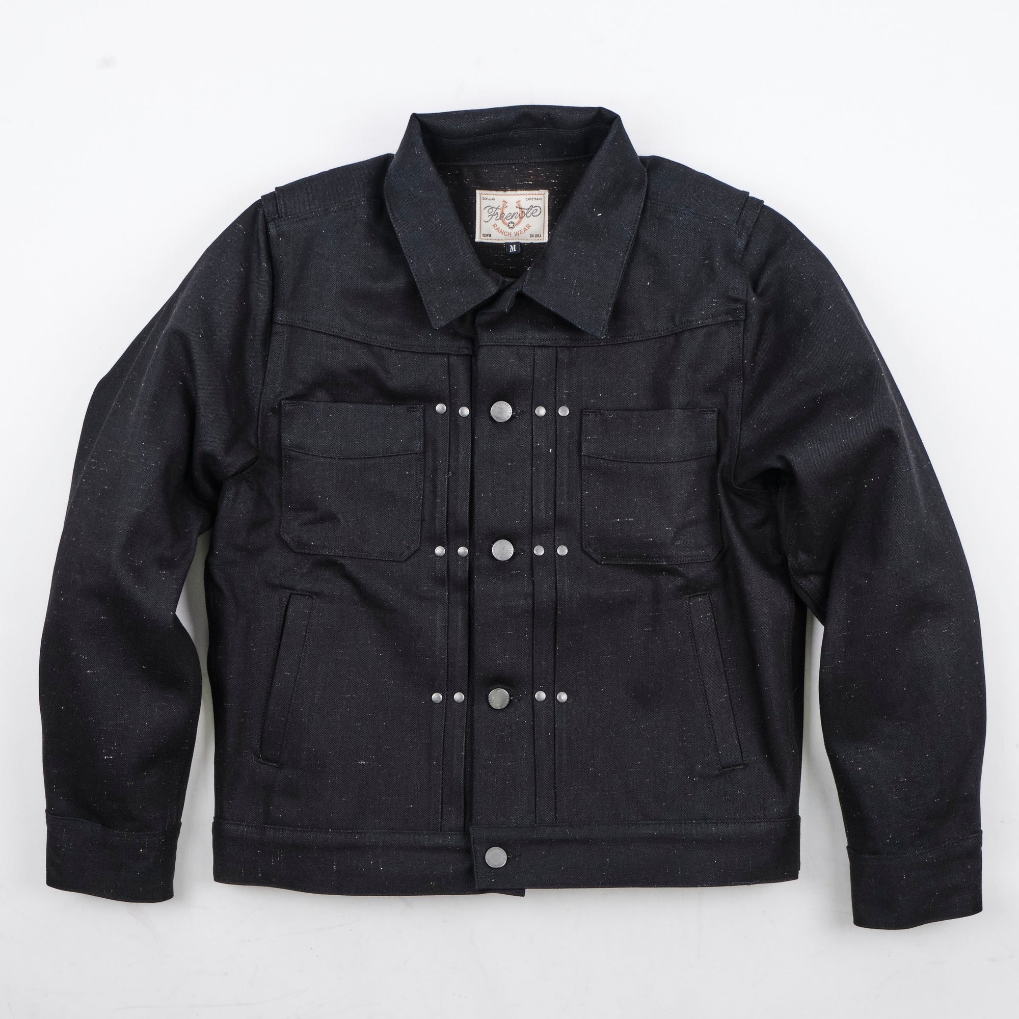 Freenote Cloth Riders Jacket - 14oz Raw Fleck