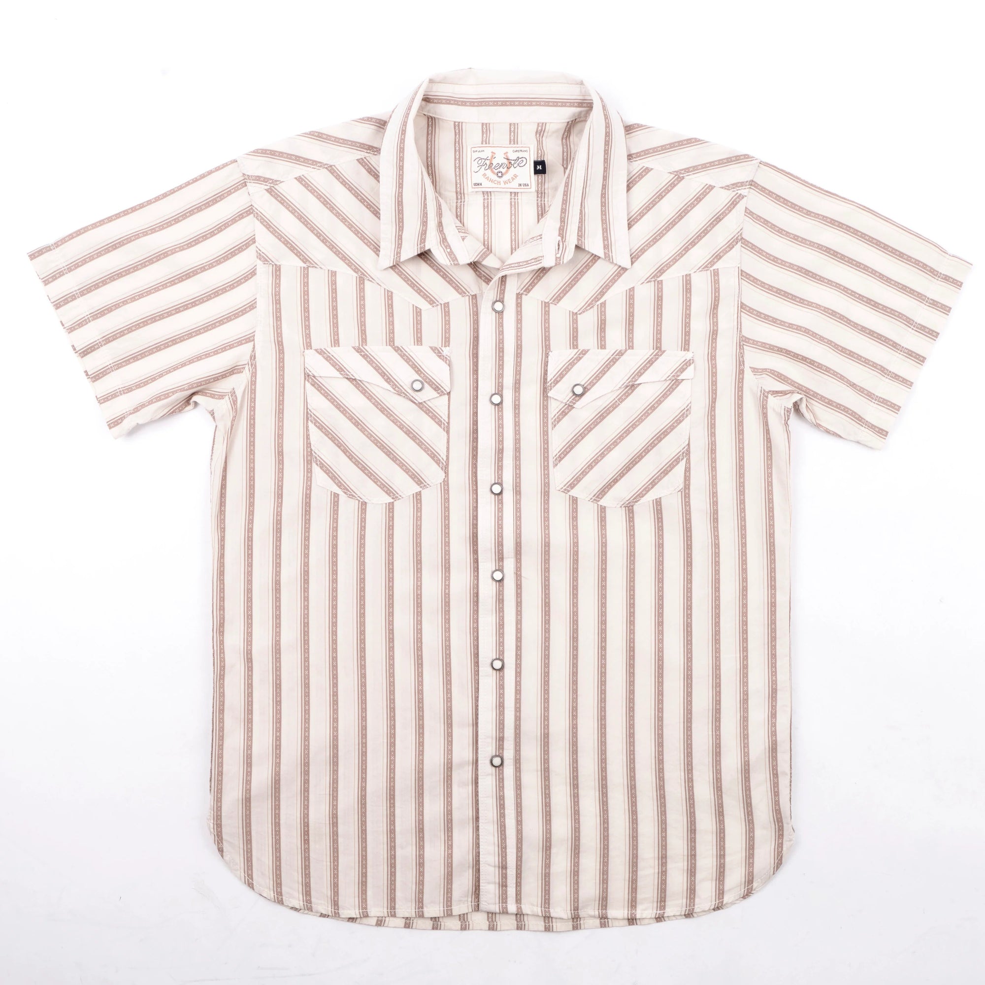 Freenote Cloth Calico S/S - Brown Stripe