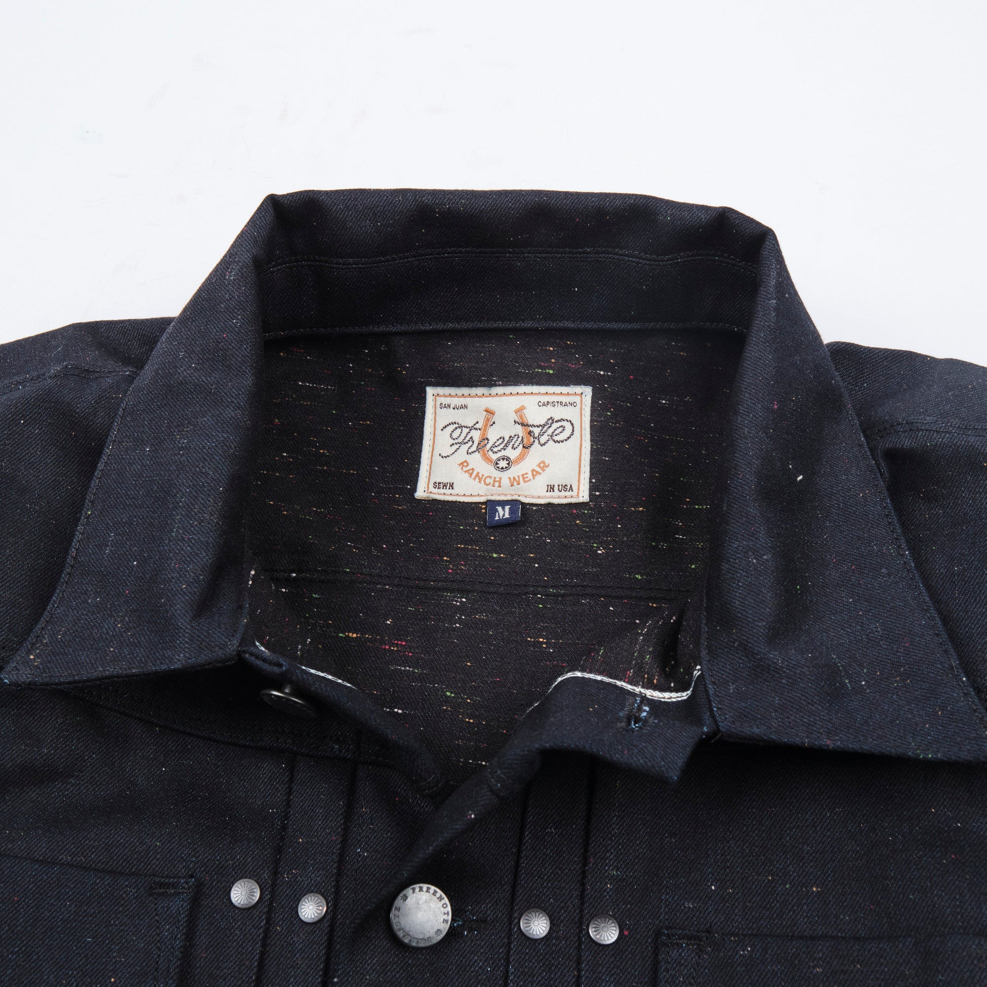 Freenote Cloth Riders Jacket - 14oz Raw Fleck