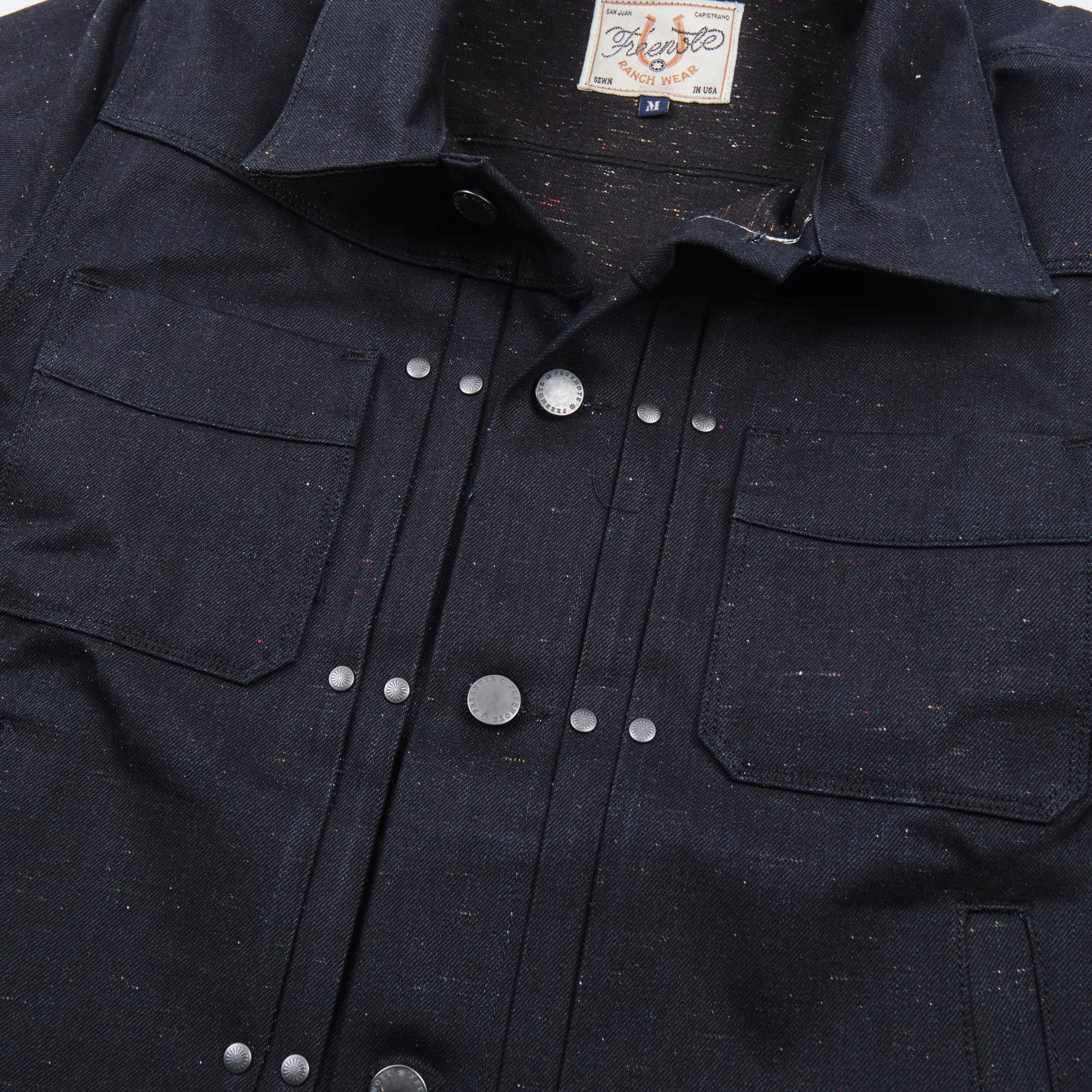 Freenote Cloth Riders Jacket - 14oz Raw Fleck