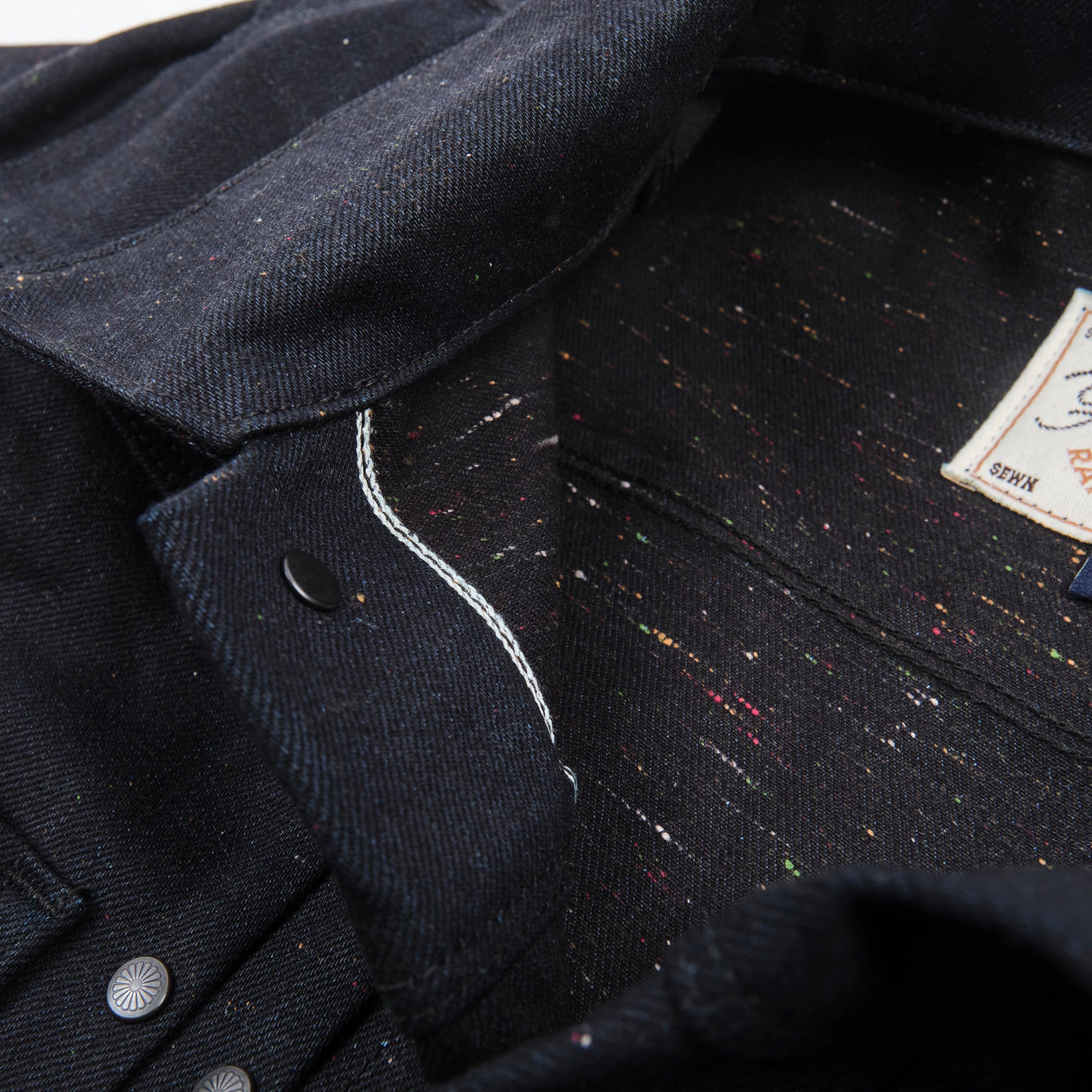 Freenote Cloth Riders Jacket - 14oz Raw Fleck