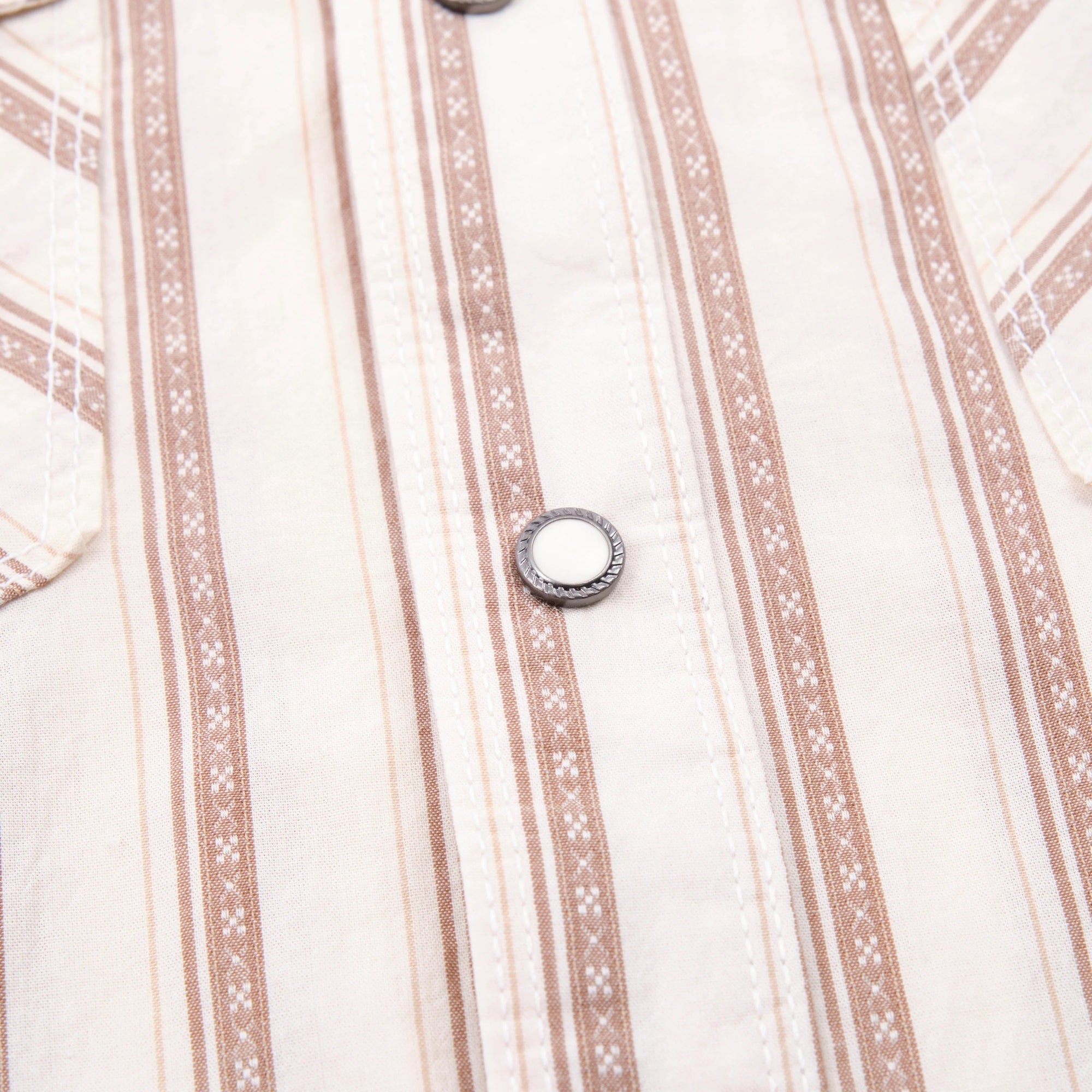 Freenote Cloth Calico S/S - Brown Stripe