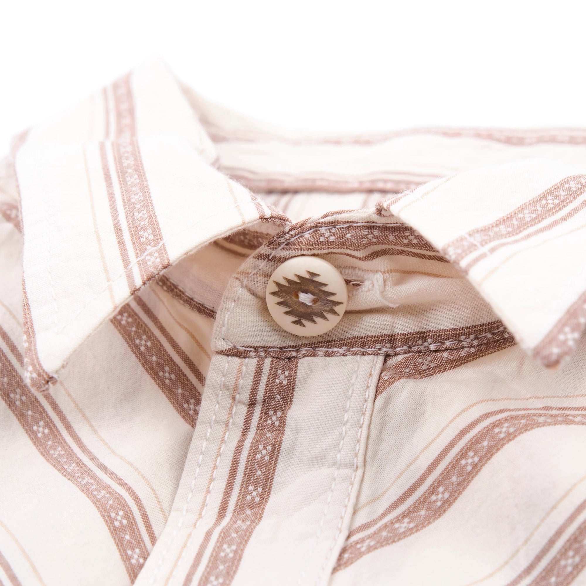 Freenote Cloth Calico S/S - Brown Stripe