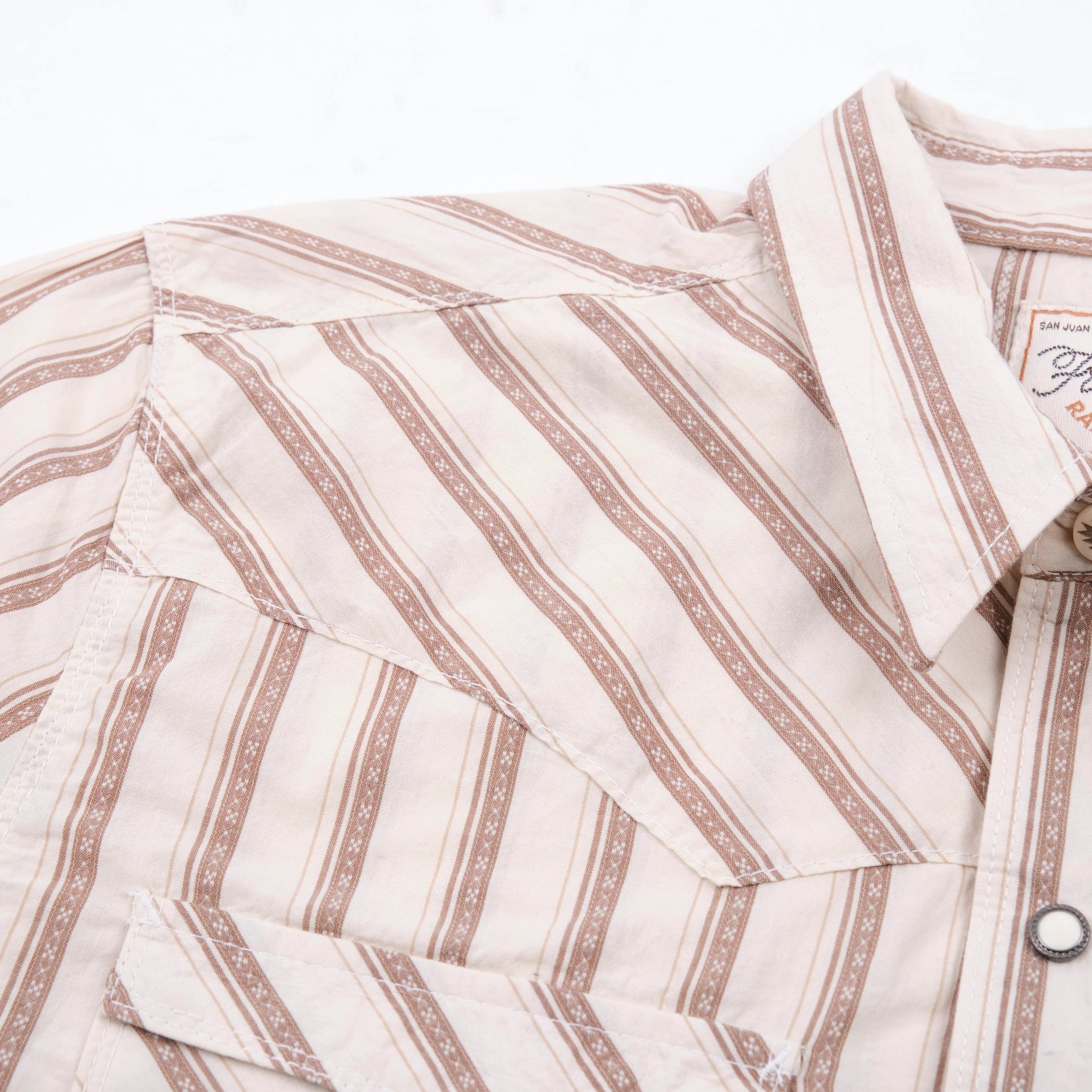 Freenote Cloth Calico S/S - Brown Stripe