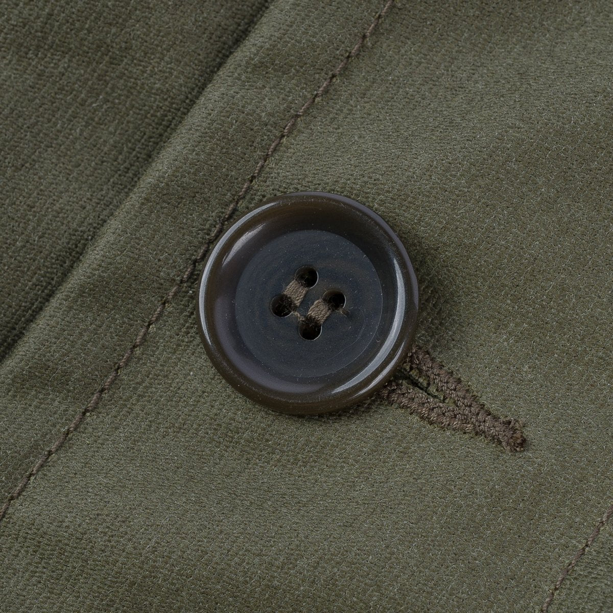 Iron Heart IHM-37-GRN Oiled Whipcord N1 Deck Jacket - Army Green