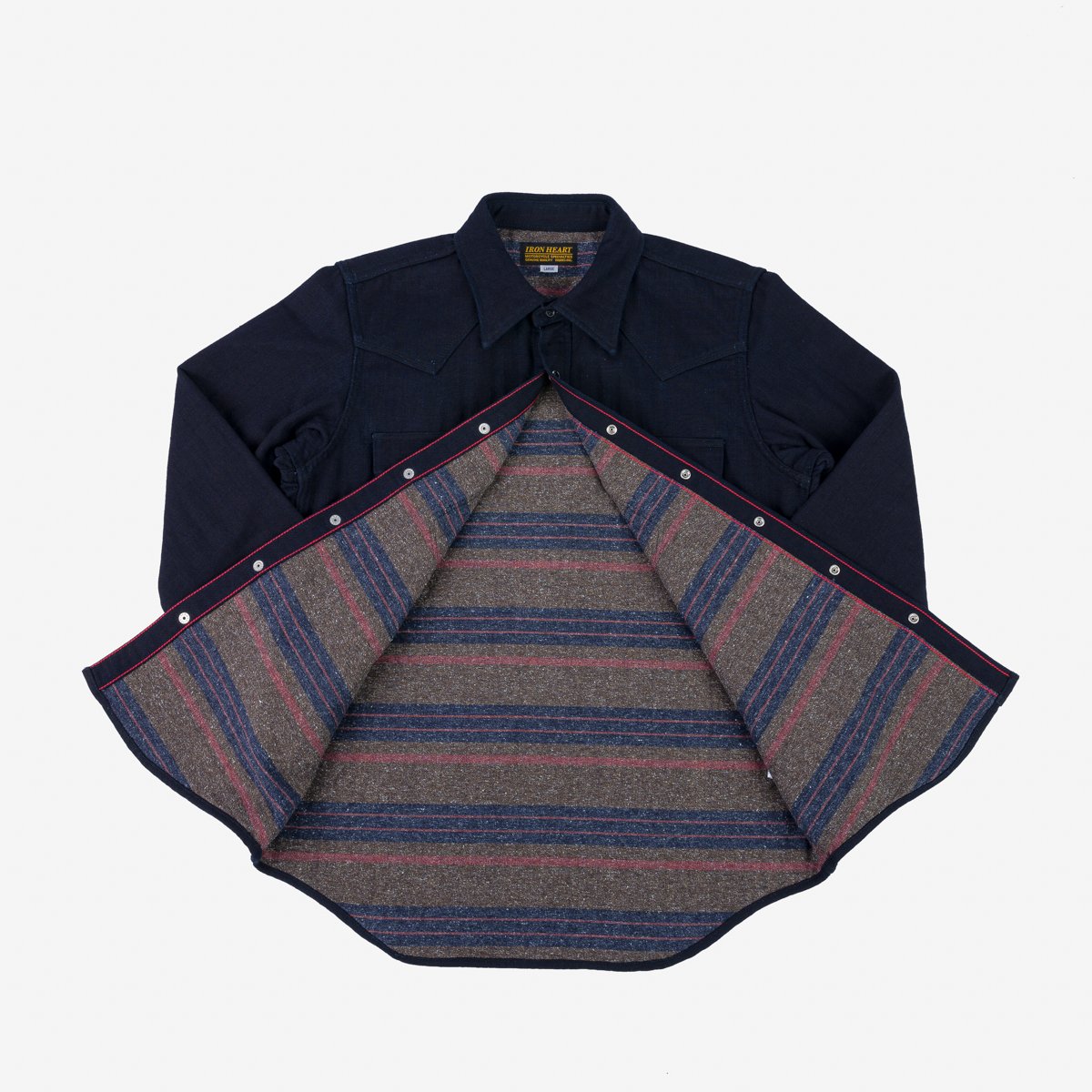 Iron Heart IHSH-368-IND 14oz Double Cloth Western Shirt - Indigo
