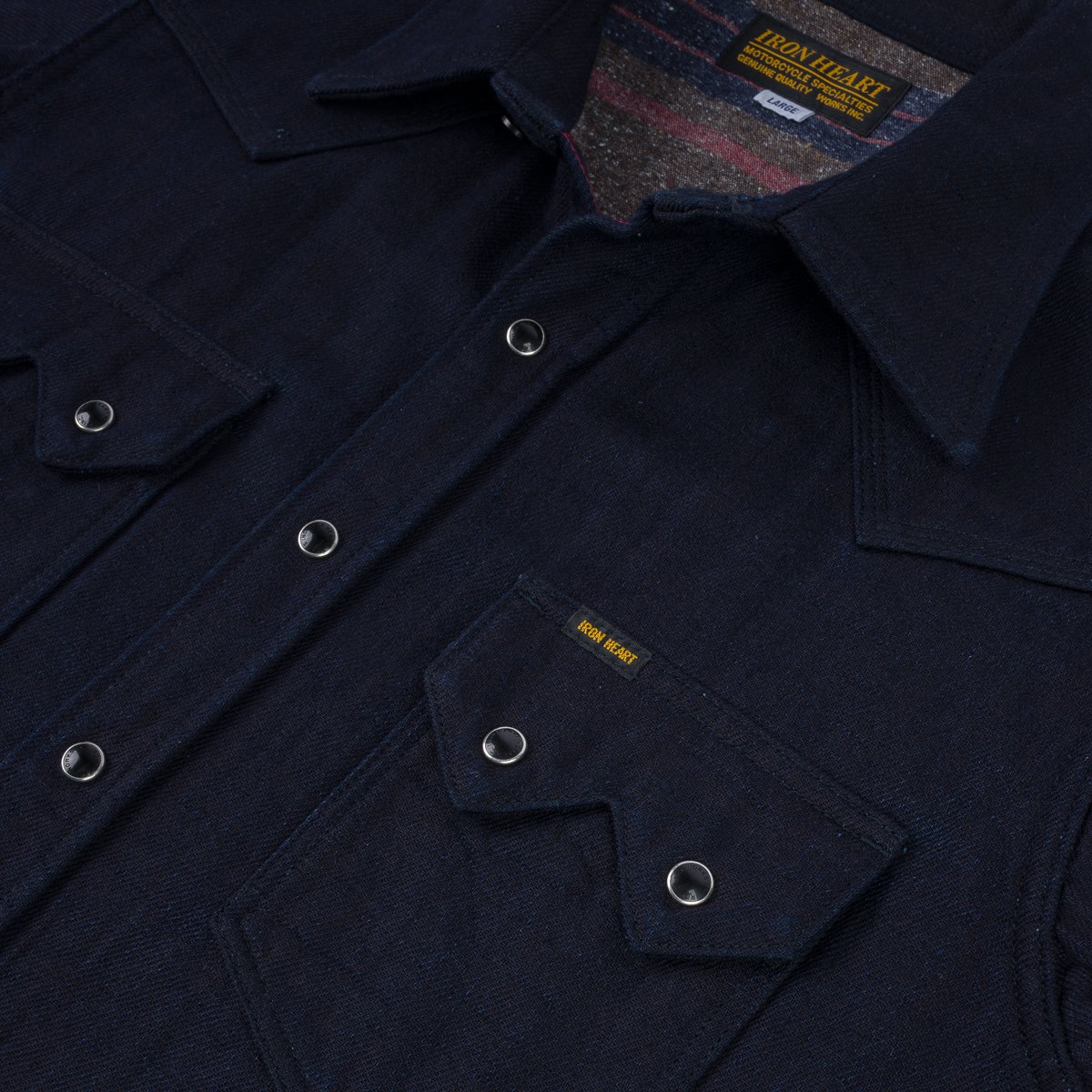 Iron Heart IHSH-368-IND 14oz Double Cloth Western Shirt - Indigo
