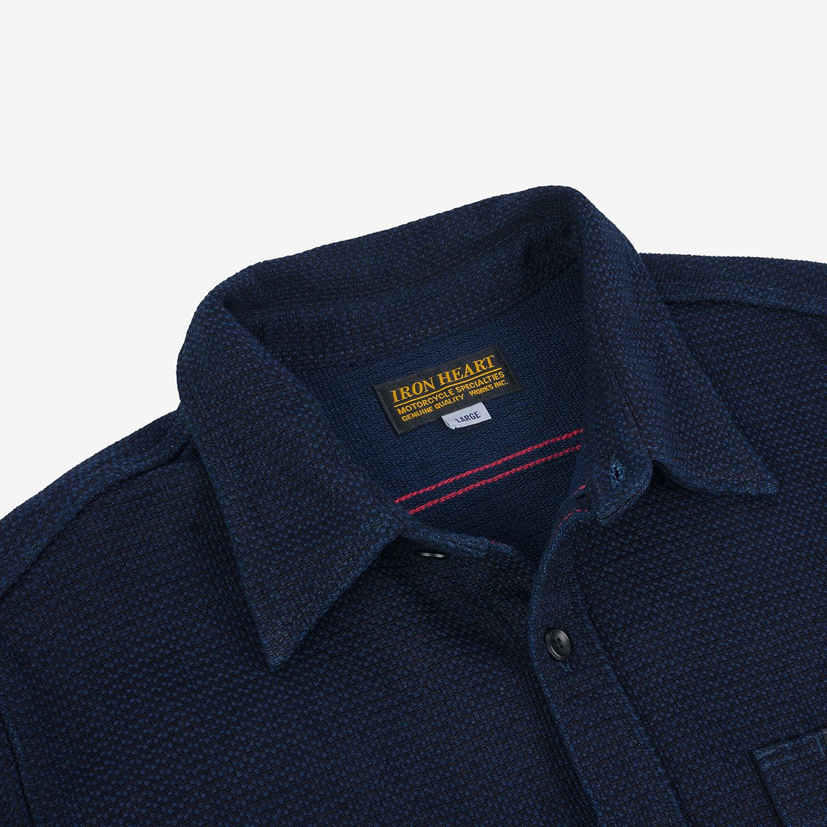 Iron Heart IHSH-380-IND 12oz Dobby Cloth Work Shirt - Indigo