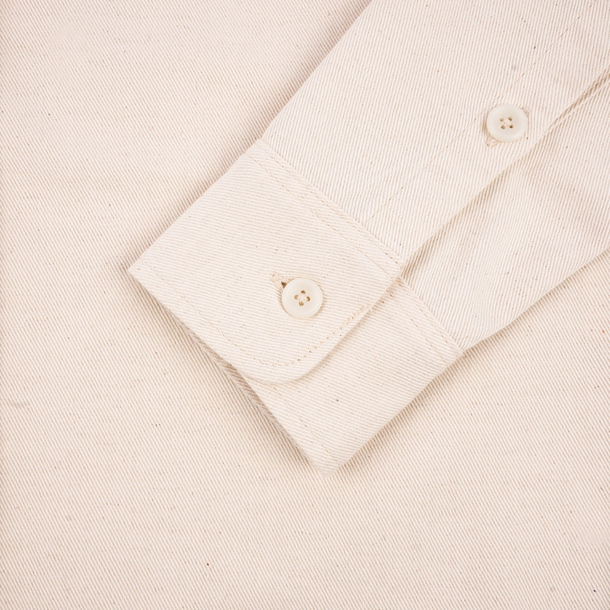 Iron Heart IHSH-414-WHT 9oz Cotton Linen Work Shirt - Off White