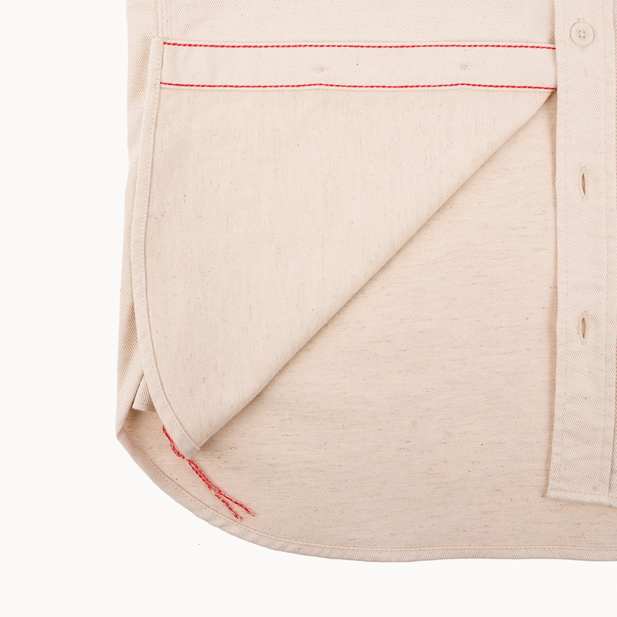 Iron Heart IHSH-414-WHT 9oz Cotton Linen Work Shirt - Off White