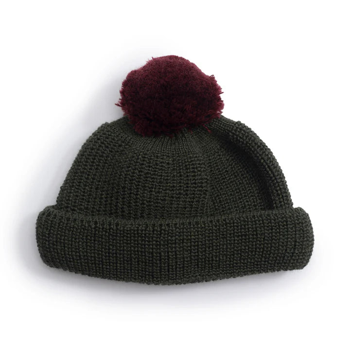 Heimat Textil Signal Hat - Military Green/Burgundy