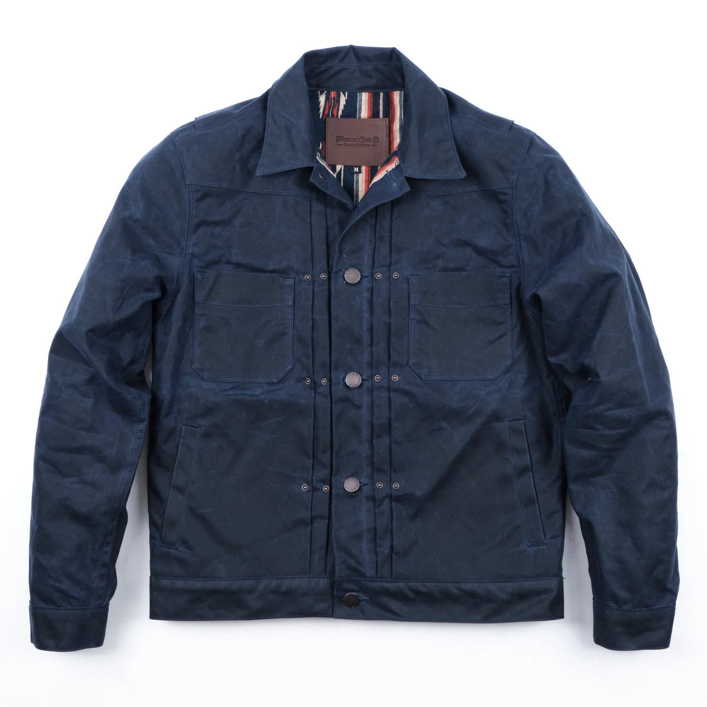Freenote Cloth Waxed Riders Jacket - Navy
