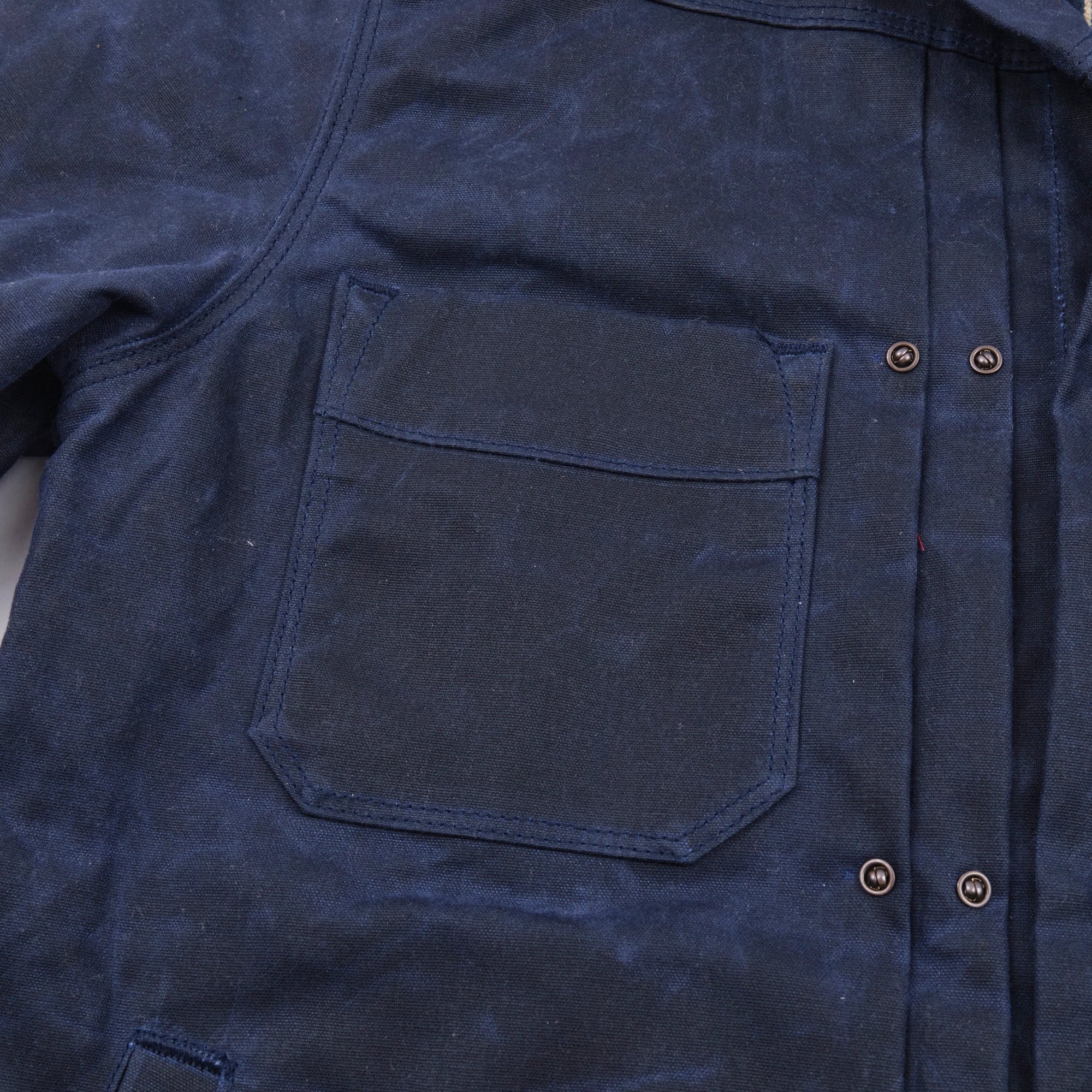 Freenote Cloth Waxed Riders Jacket - Navy