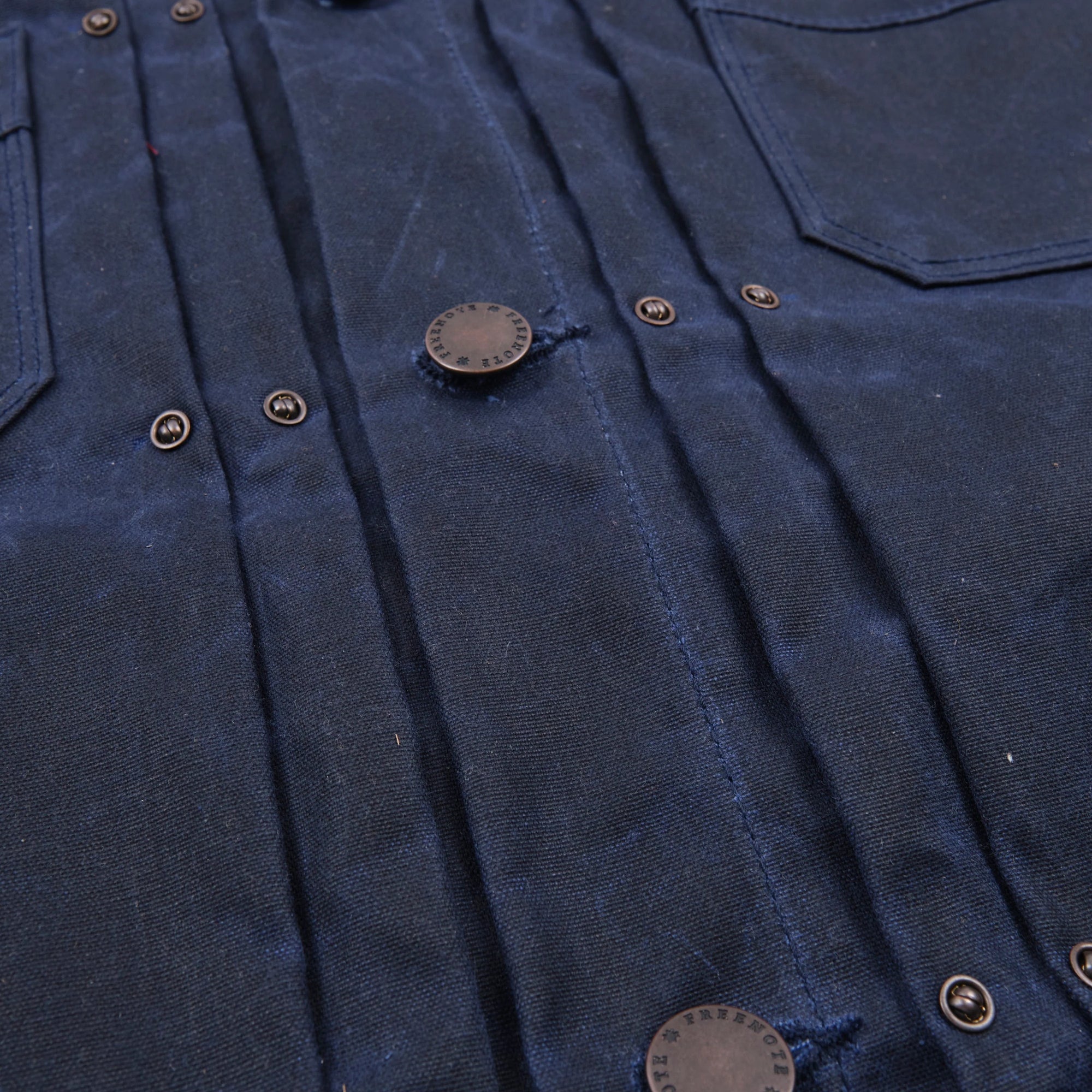 Freenote Cloth Waxed Riders Jacket - Navy