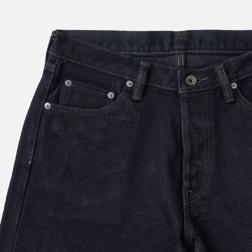 Iron Heart IH-634S-B 21oz Selvedge Denim Straight Cut Jeans - Indigo Overdyed Black