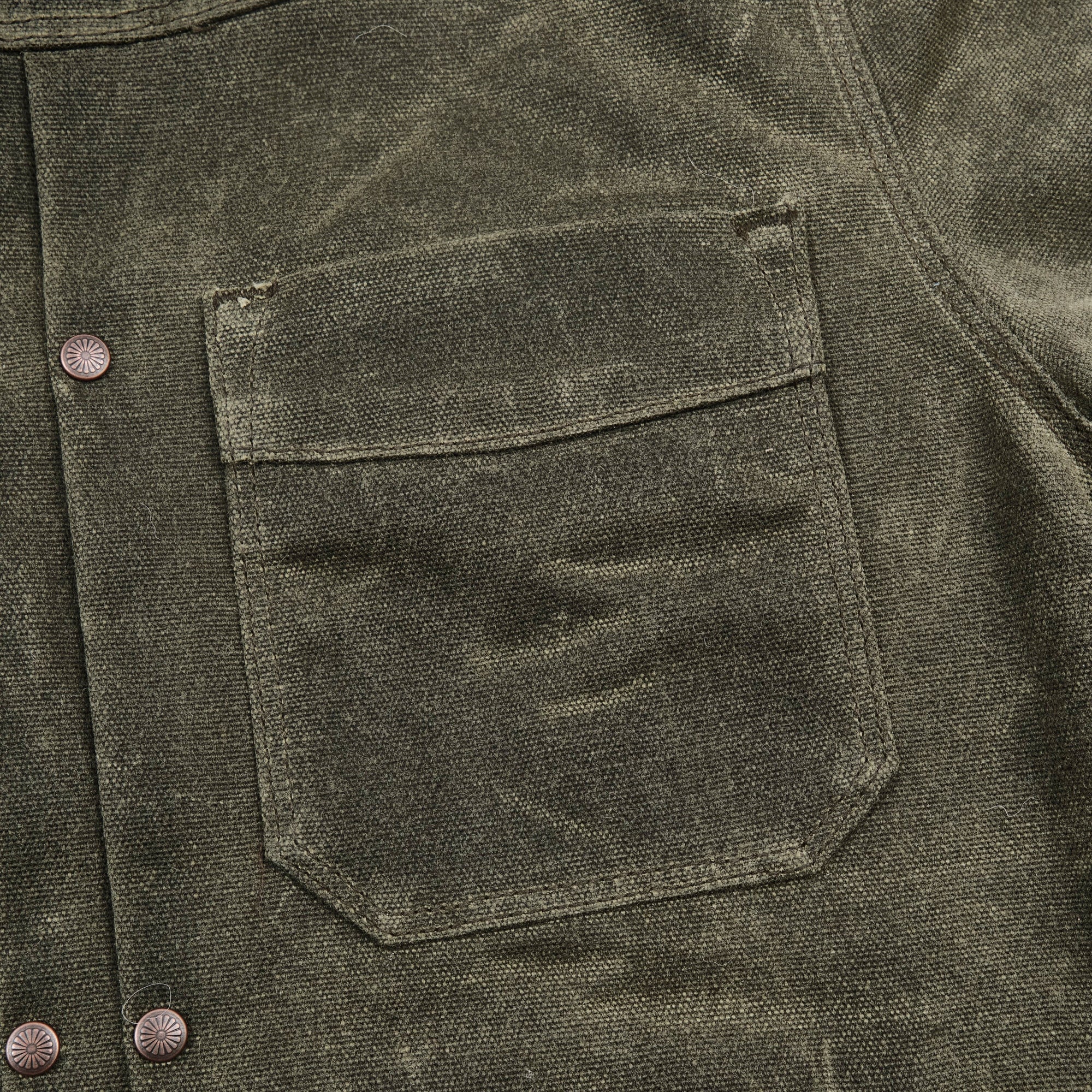 Freenote Cloth Riders Jacket Heavy Waxed Canvas - Olive Alpaca