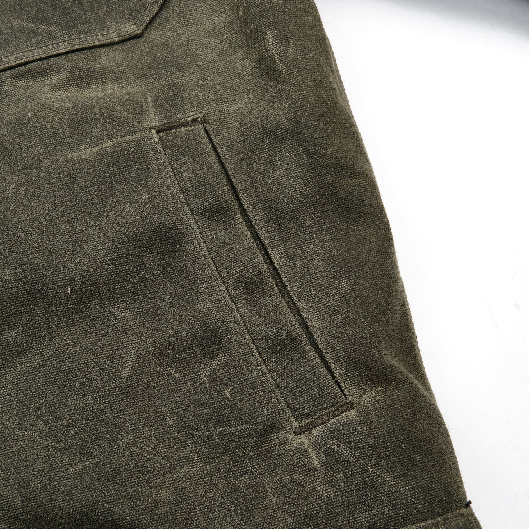 Freenote Cloth Riders Jacket Heavy Waxed Canvas - Olive Alpaca
