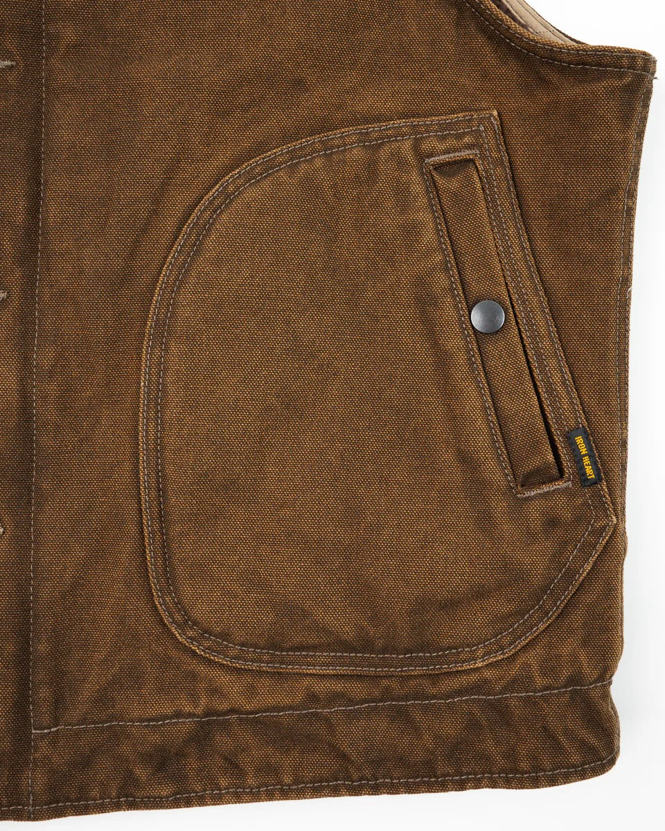 Iron Heart IHV-51-BRN 12oz Duck N1 Deck Vest - Brown