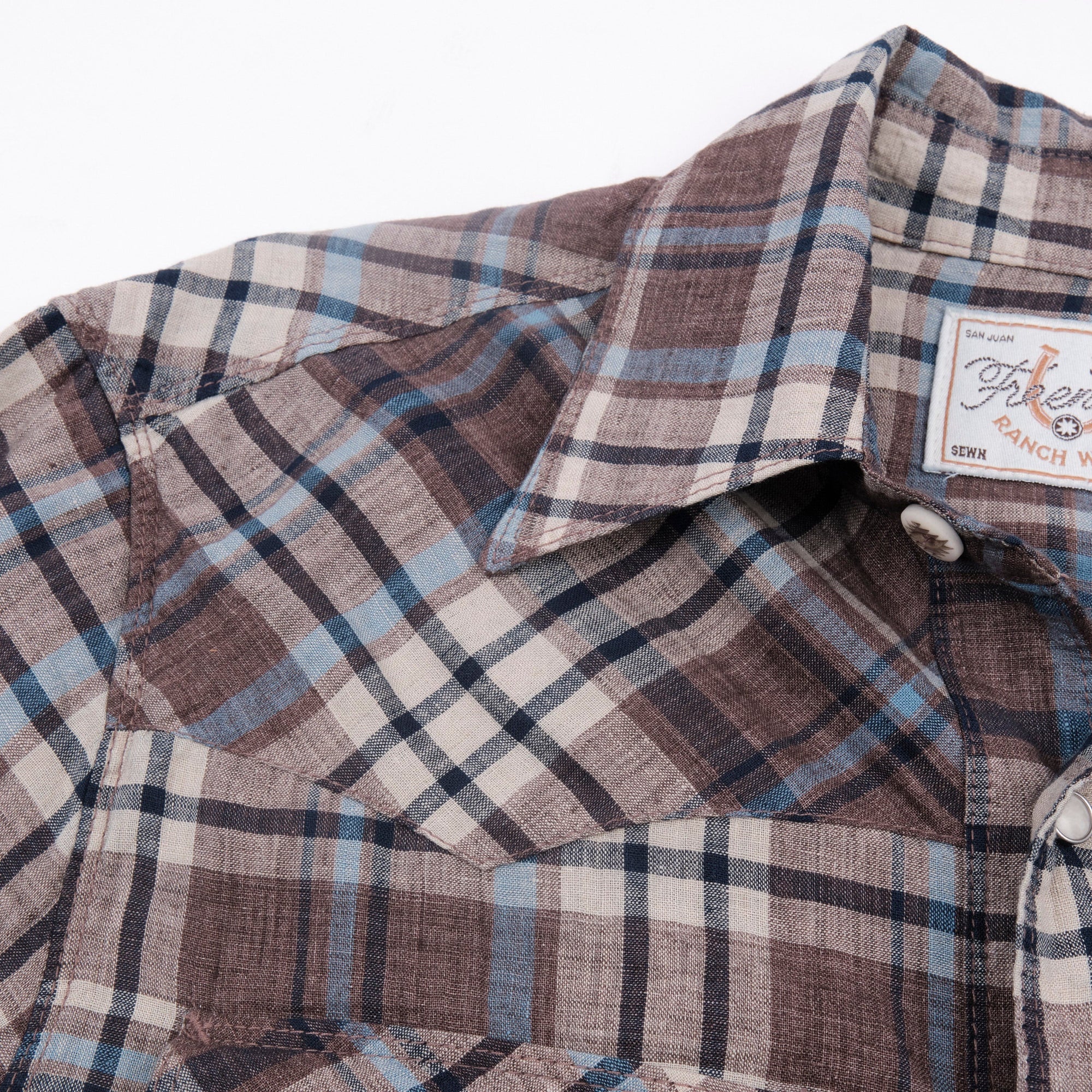 Freenote Cloth Western Scout - Pheasant Brown Plaid