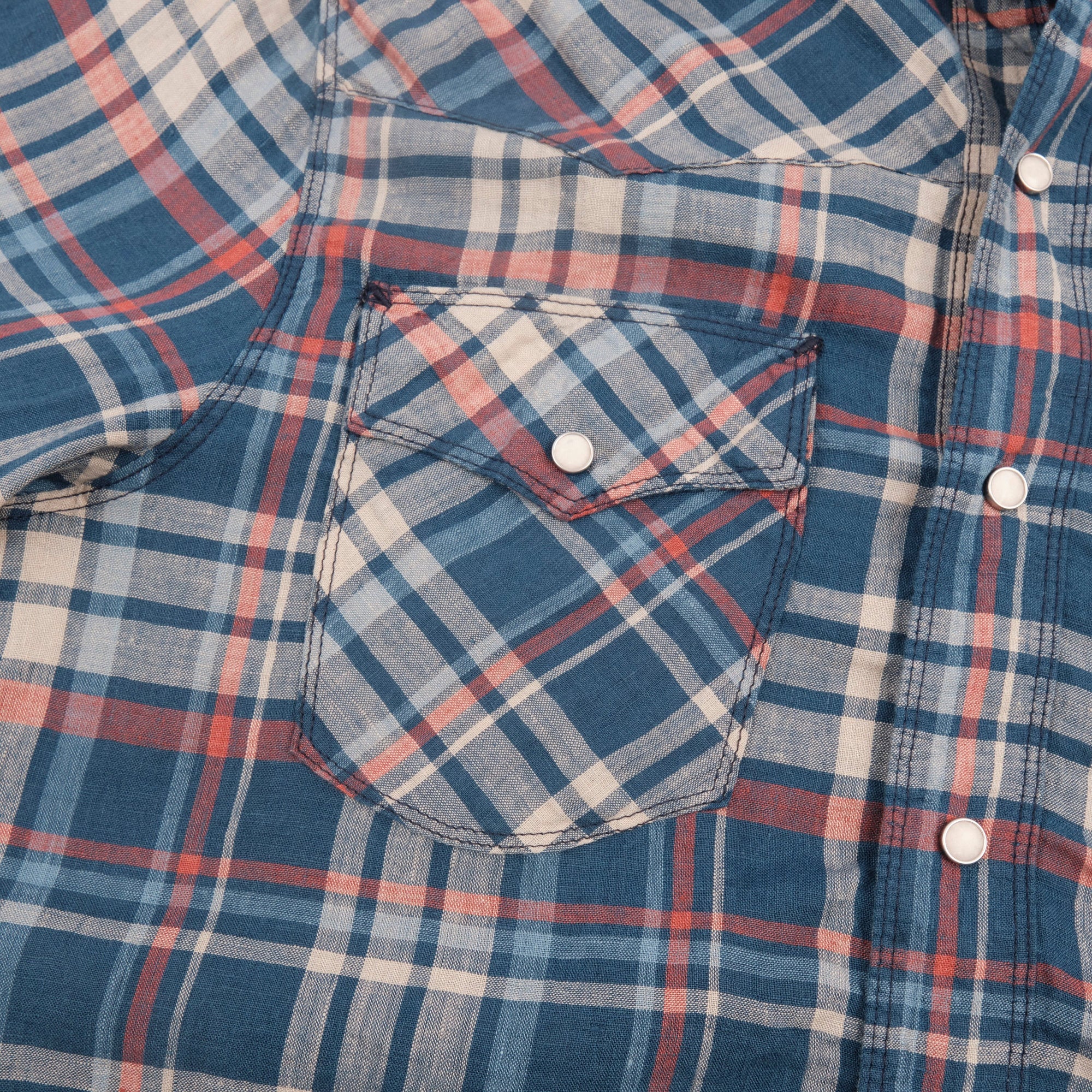 Freenote Cloth Western Scout - Kingfisher Blue Plaid