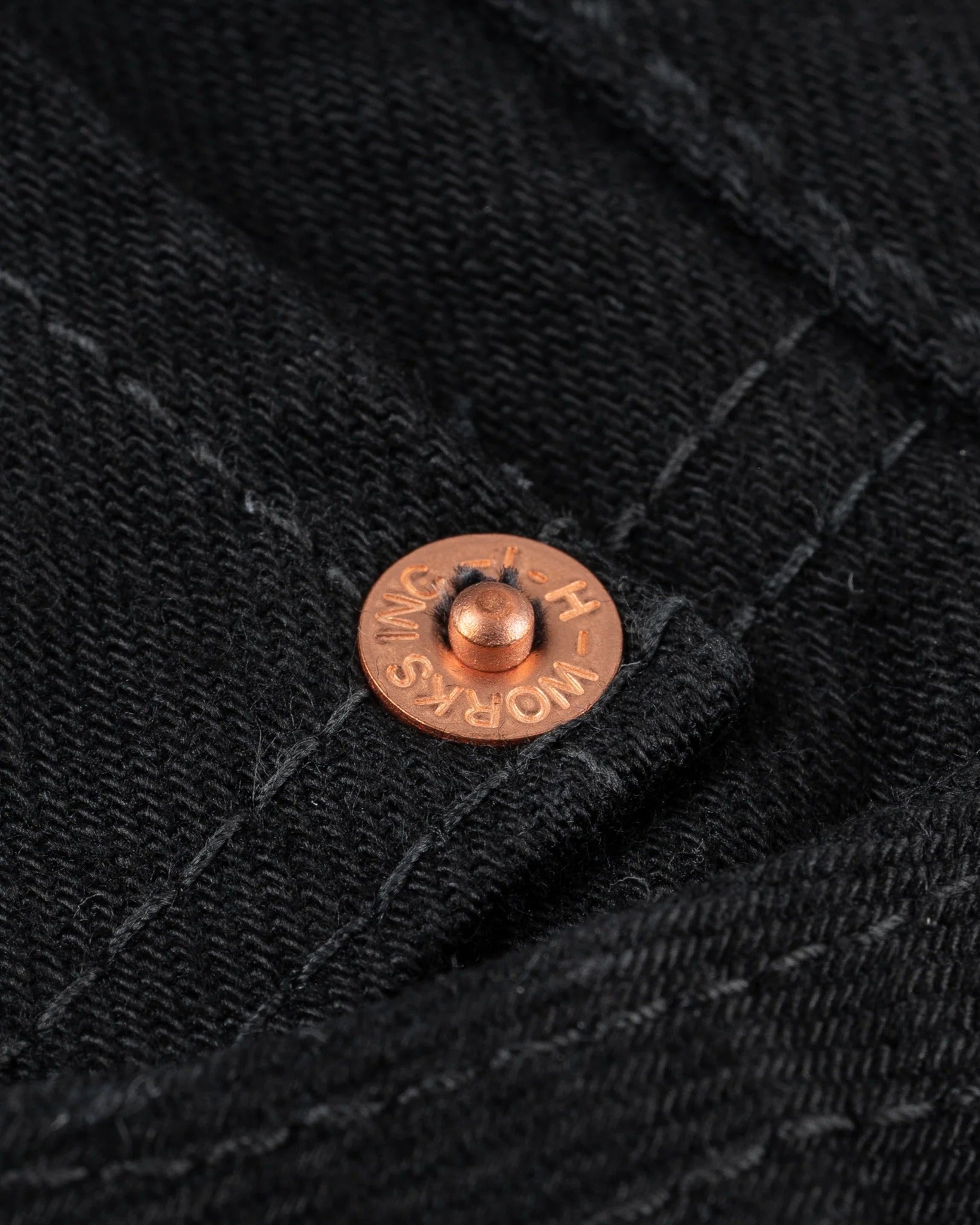 Iron Heart IH-634S-142bb 14oz Selvedge Denim Straight Cut Jeans - Black/Black