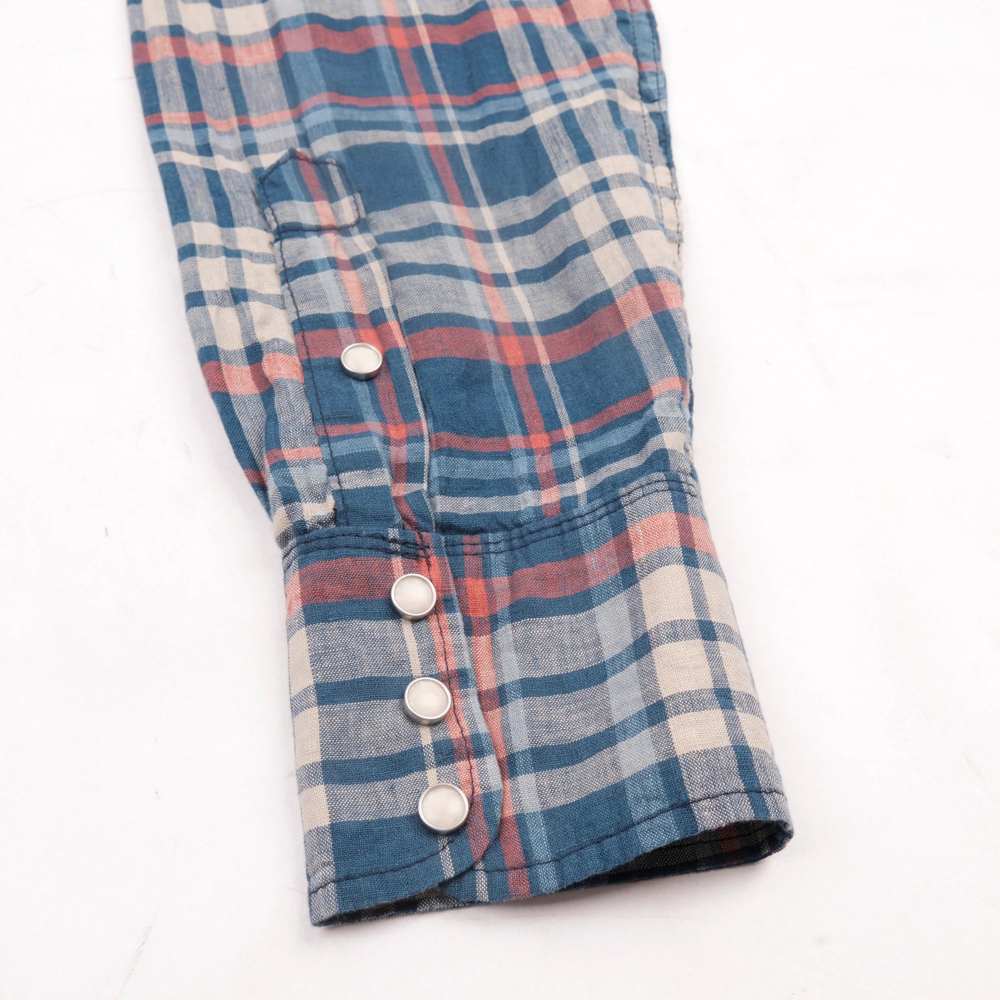 Freenote Cloth Western Scout - Kingfisher Blue Plaid