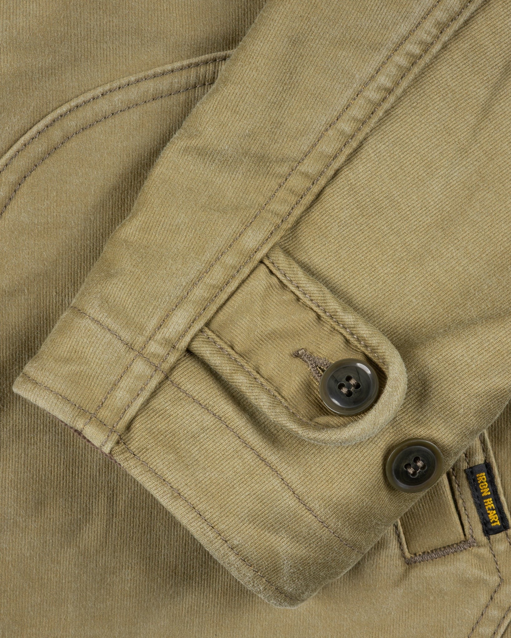 Iron Heart IHM-48-KHA 12oz Whipcord Lightweight N1 Deck Jacket - Khaki