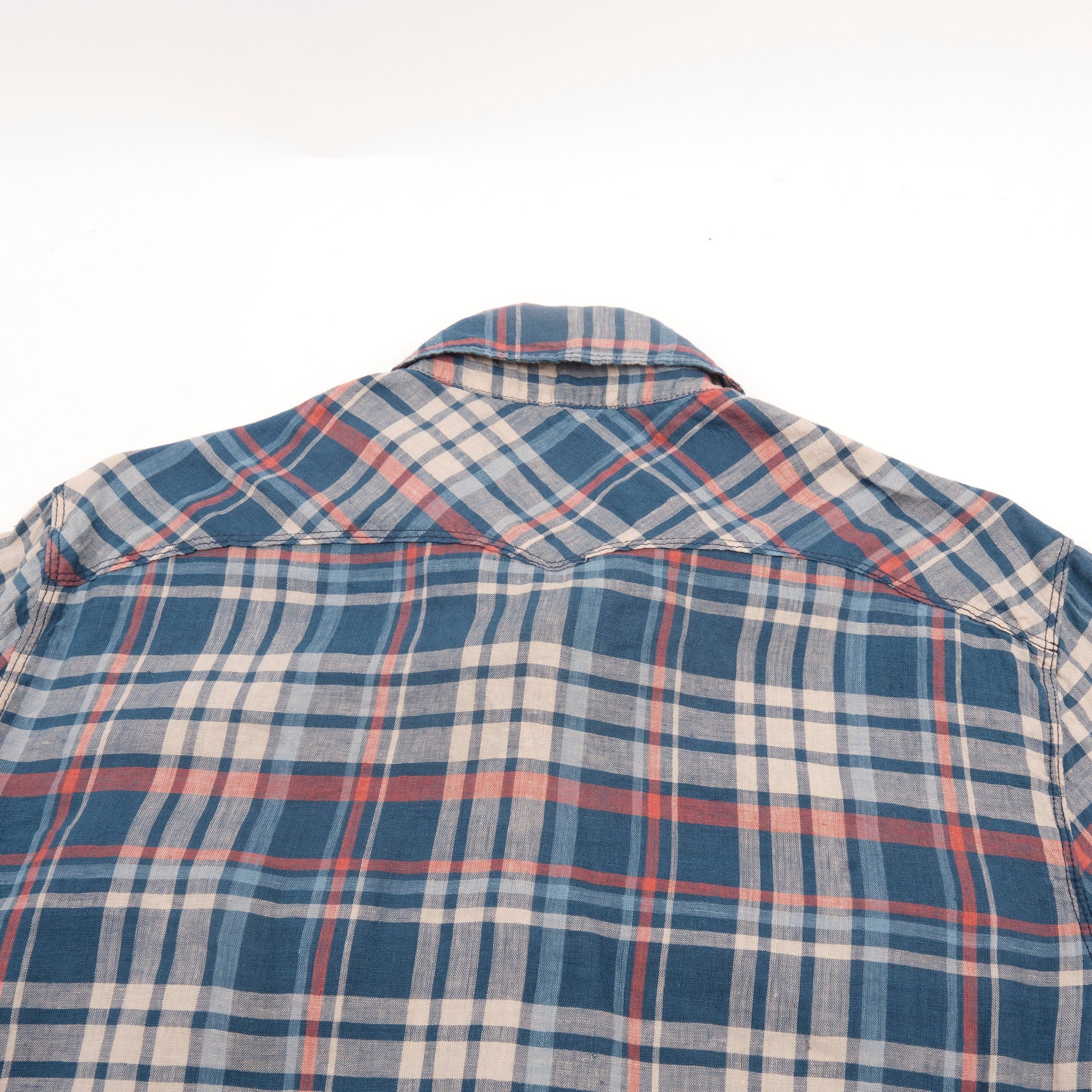 Freenote Cloth Western Scout - Kingfisher Blue Plaid