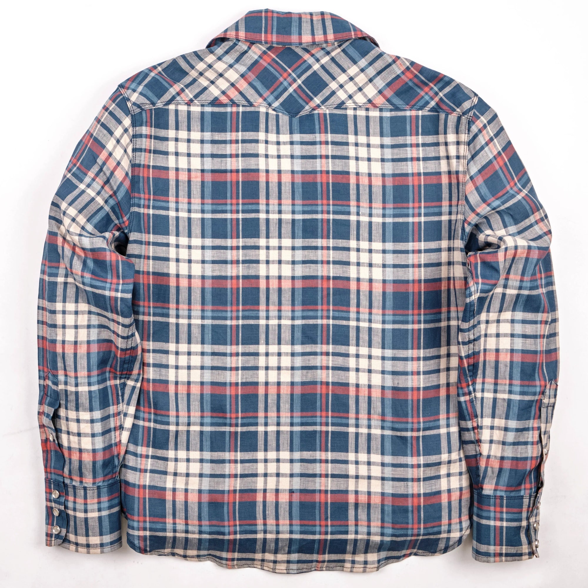 Freenote Cloth Western Scout - Kingfisher Blue Plaid