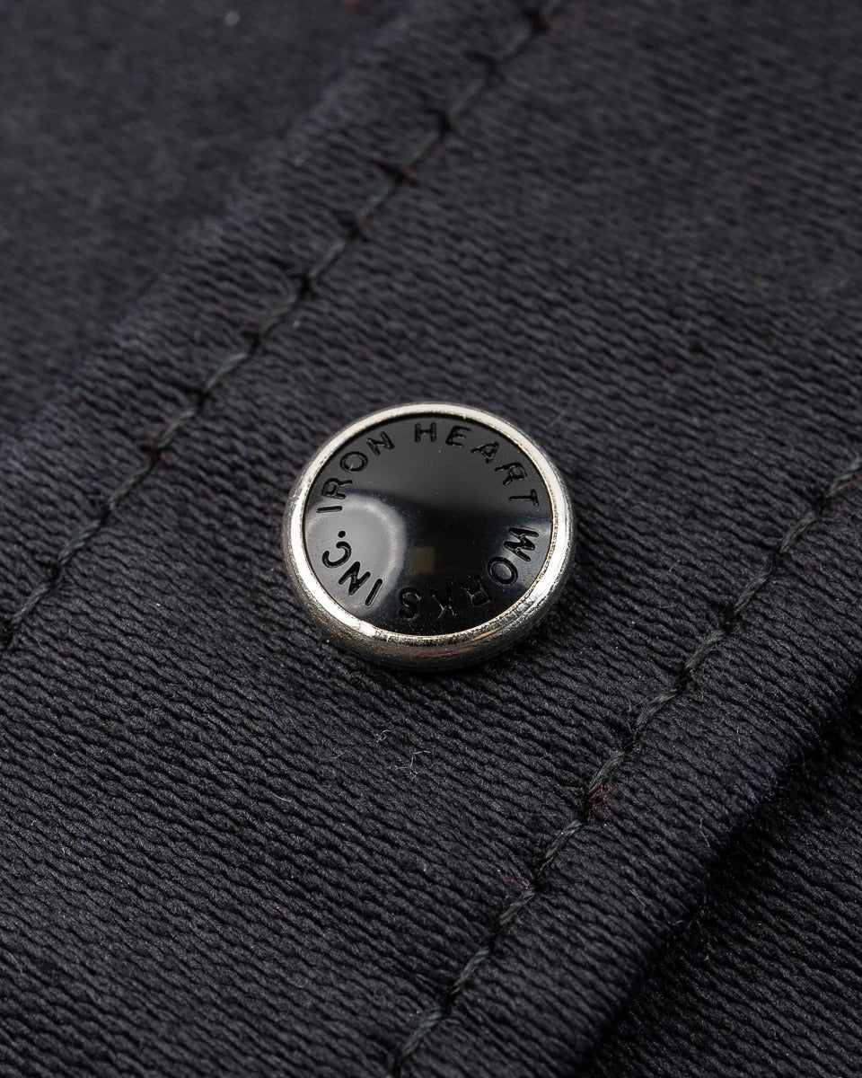 Iron Heart IHSH-426-BLK 12oz Military Moleskin Western Shirt - Black