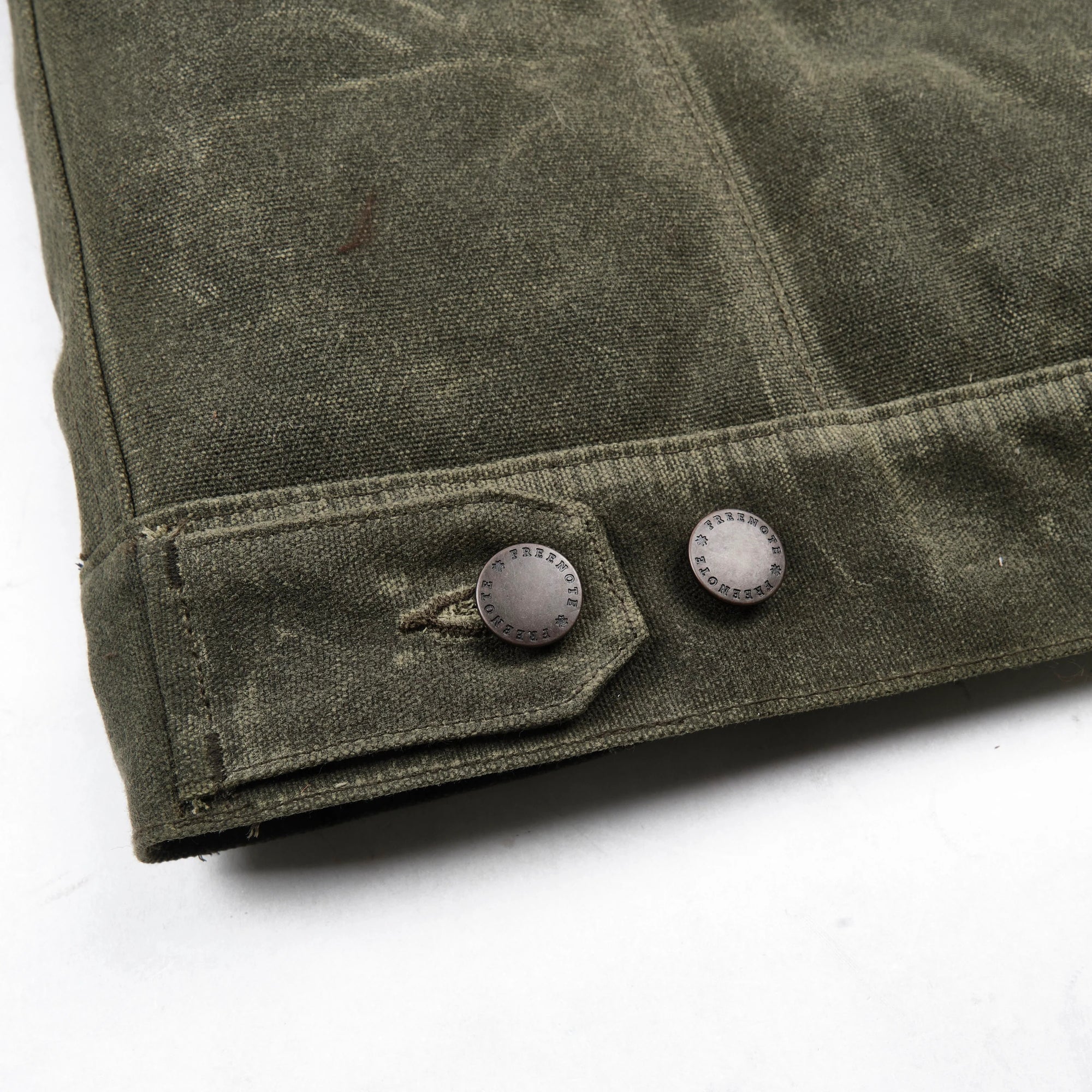 Freenote Cloth Riders Jacket Heavy Waxed Canvas - Olive Alpaca