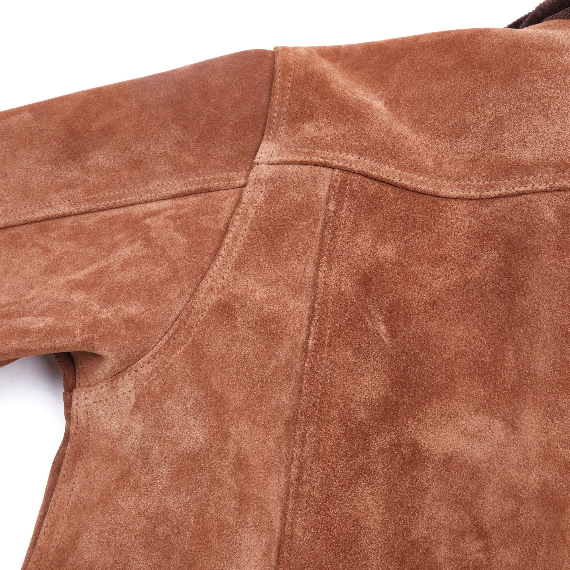 Freenote Cloth High Low Leather Jacket - 1.4mm Tobacco Suede