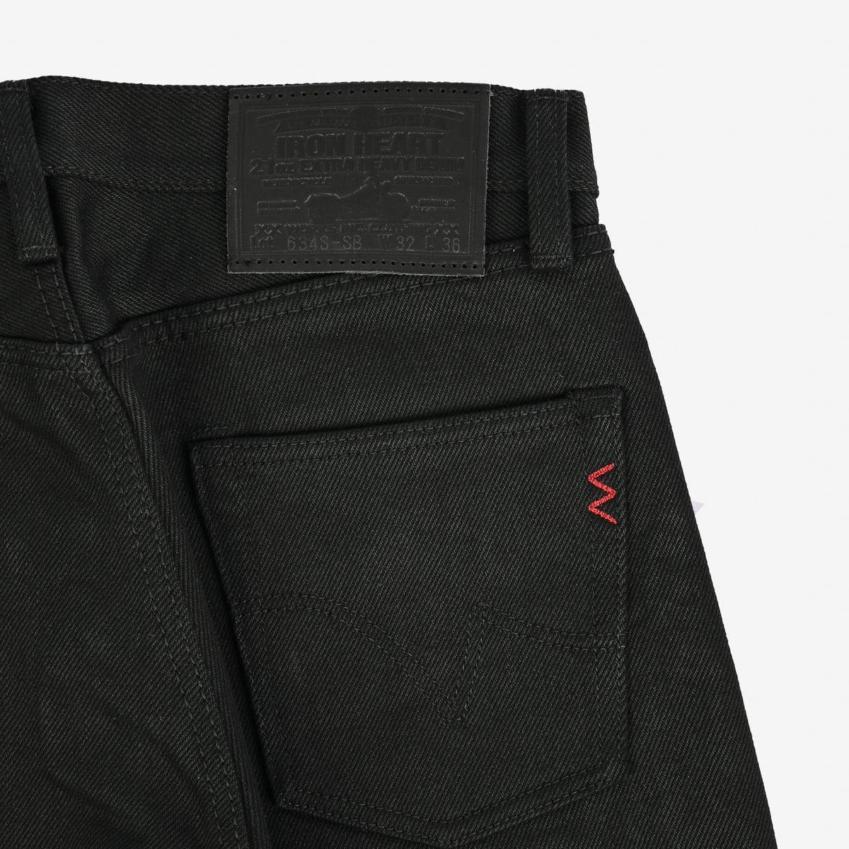 Iron Heart IH-634S-SB 21oz Selvedge Denim Straight Cut - Superblack Non-Fade
