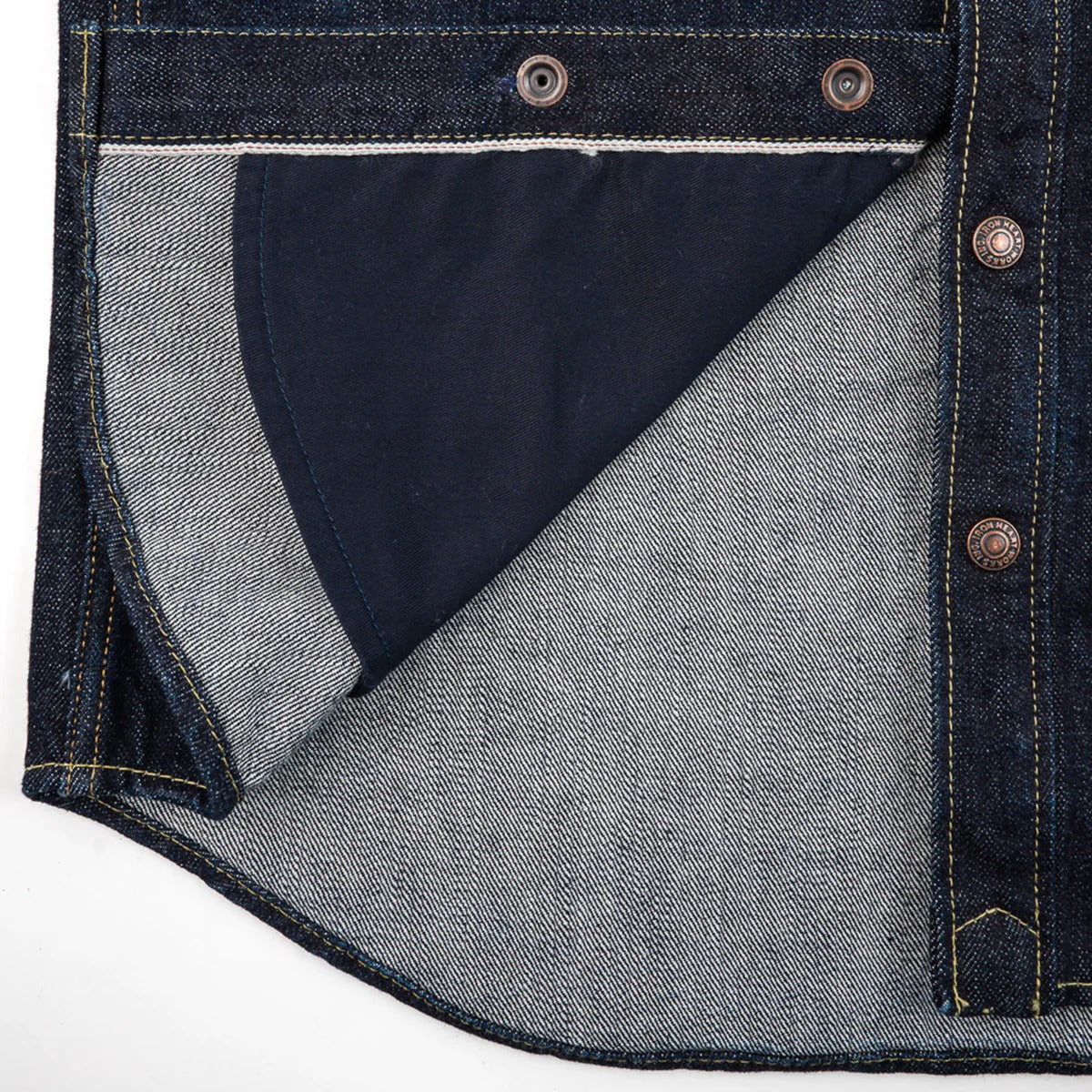 Iron Heart IHSH-427-IND 16oz Selvedge Denim CPO Shirt - Indigo