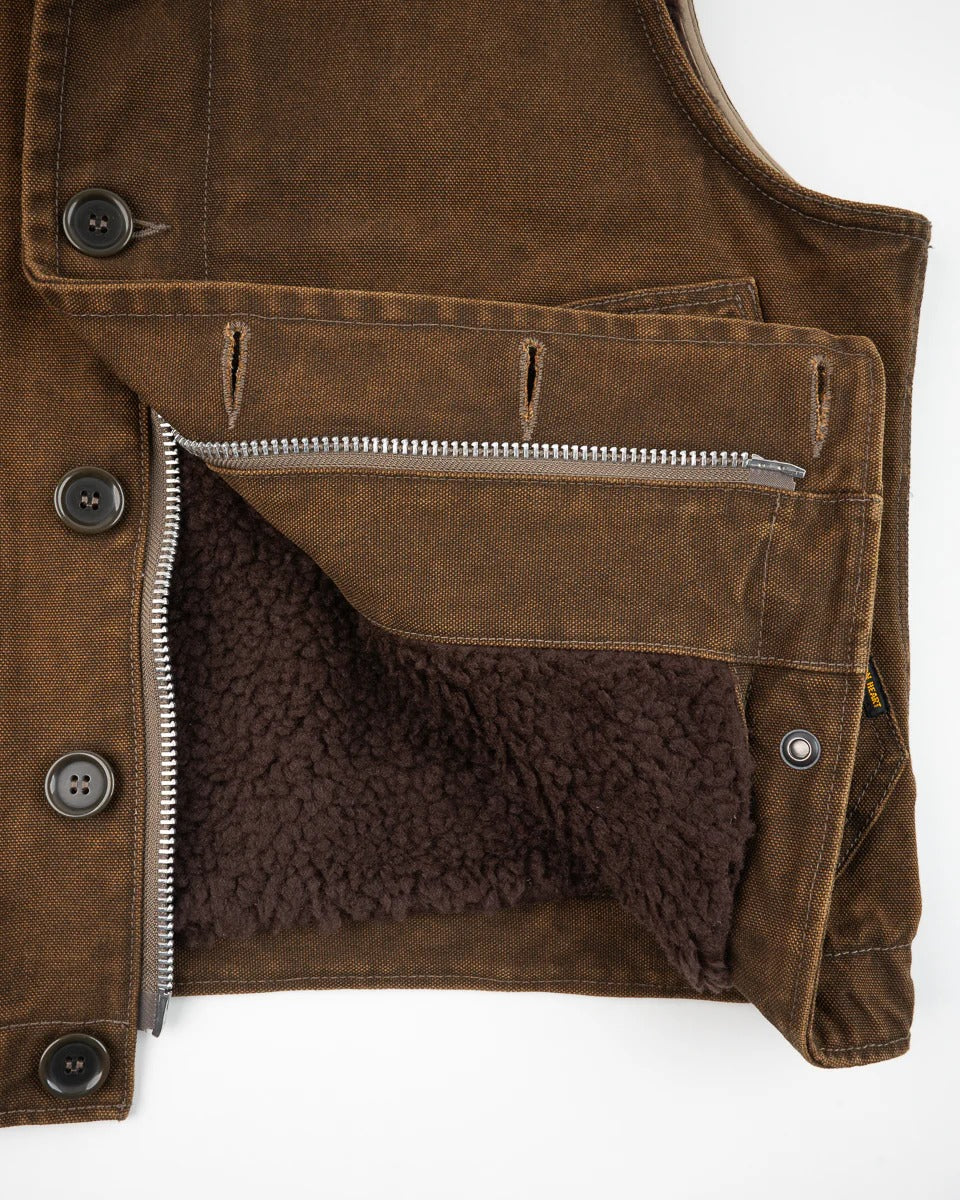 Iron Heart IHV-51-BRN 12oz Duck N1 Deck Vest - Brown