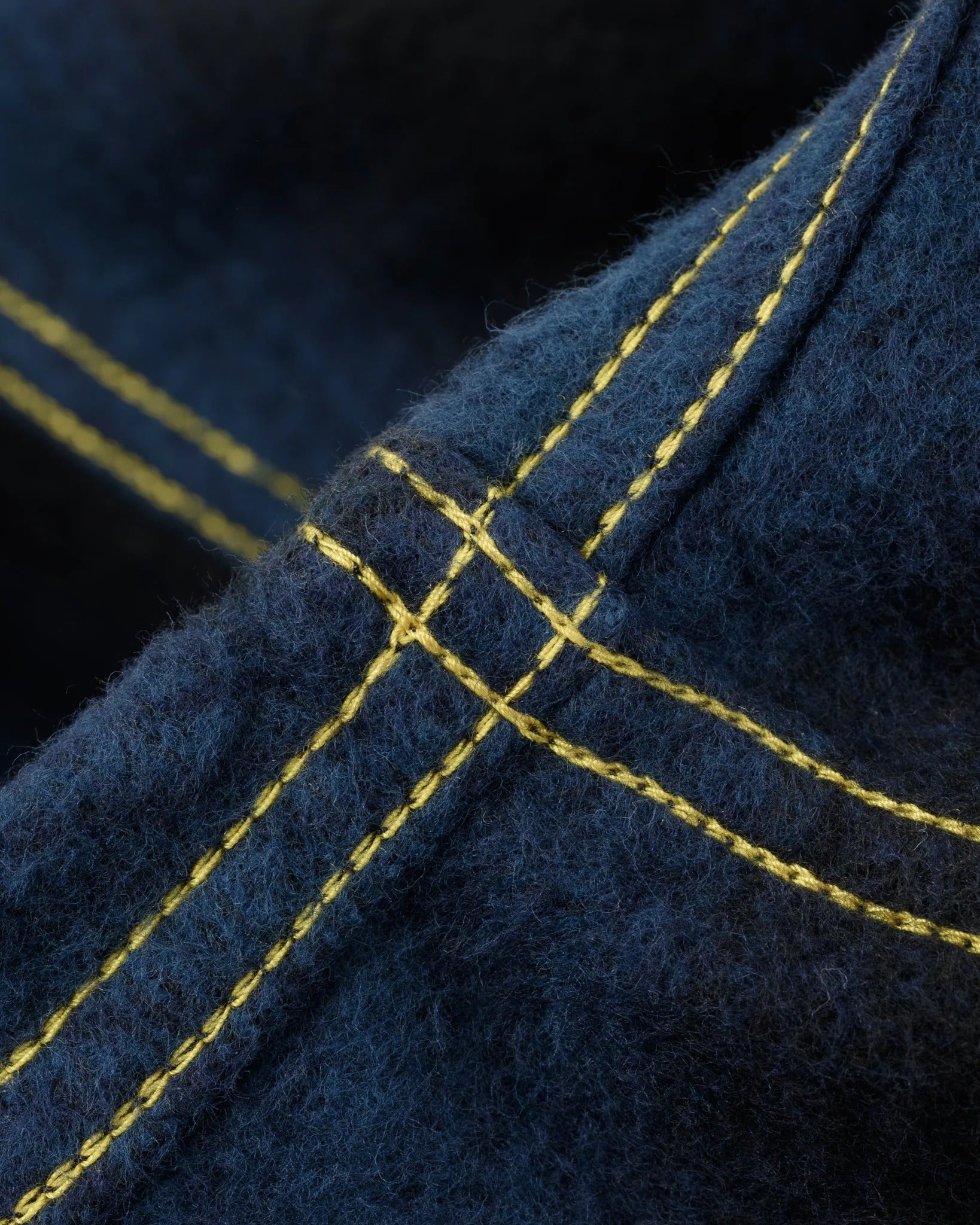 Iron Heart IHSH-264-NAV - Ultra Heavy Flannel Ombré Check Western Shirt - Navy/Black